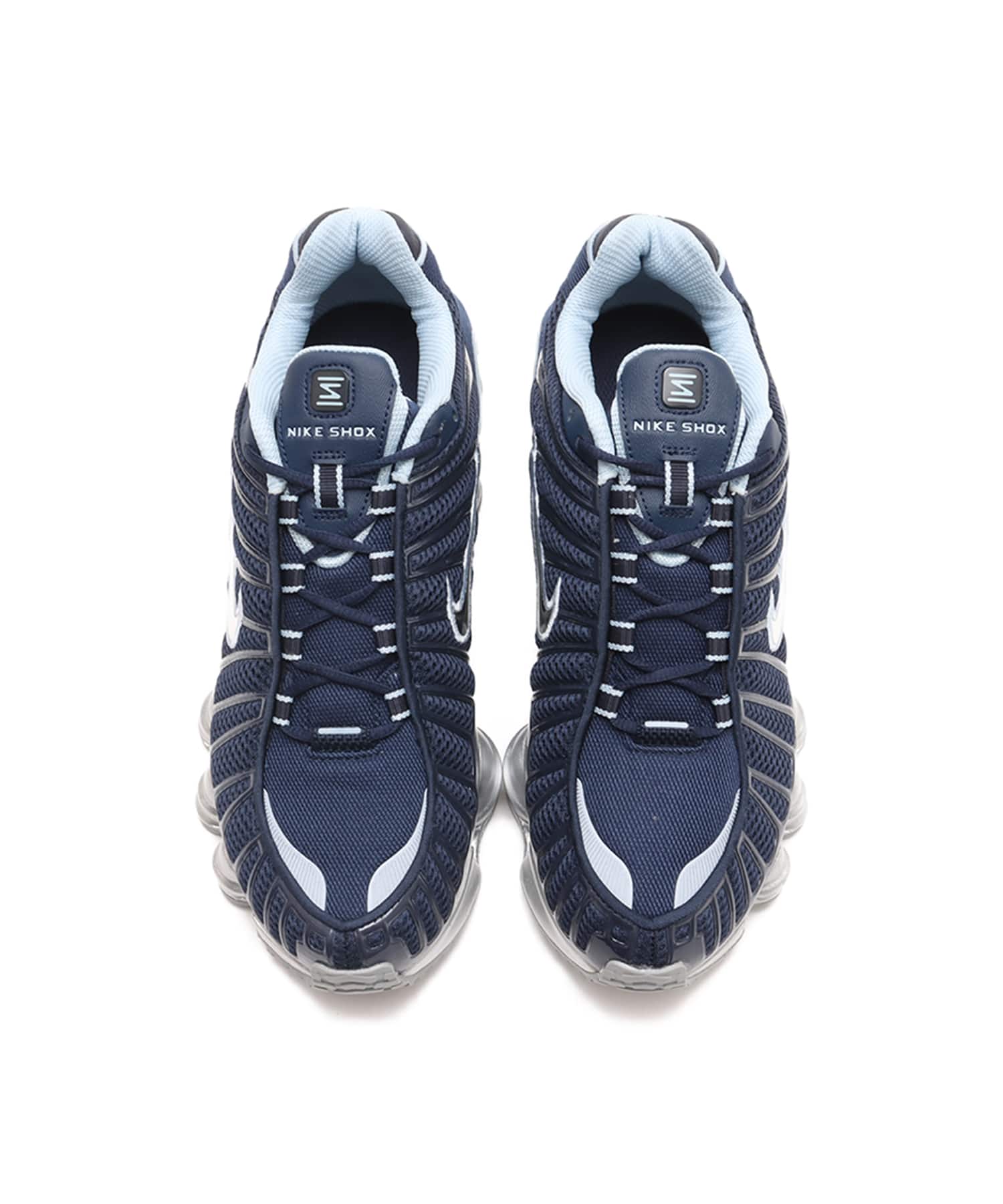NIKE W SHOX TL OBSIDIAN/MTLC PLATINUM-LT ARMORY BLUEの画像