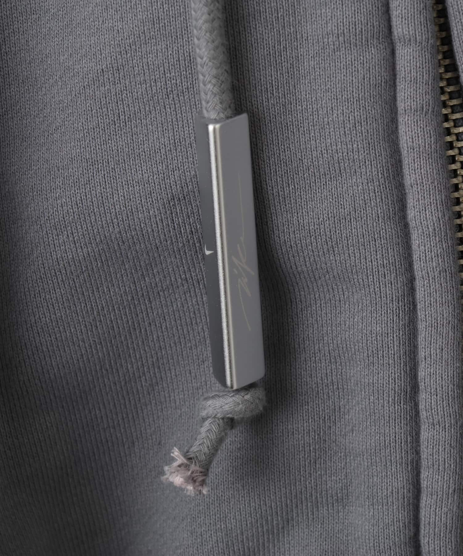 NIKE W NRG NK STUDIO FLEECE HOODIE GRAYの画像