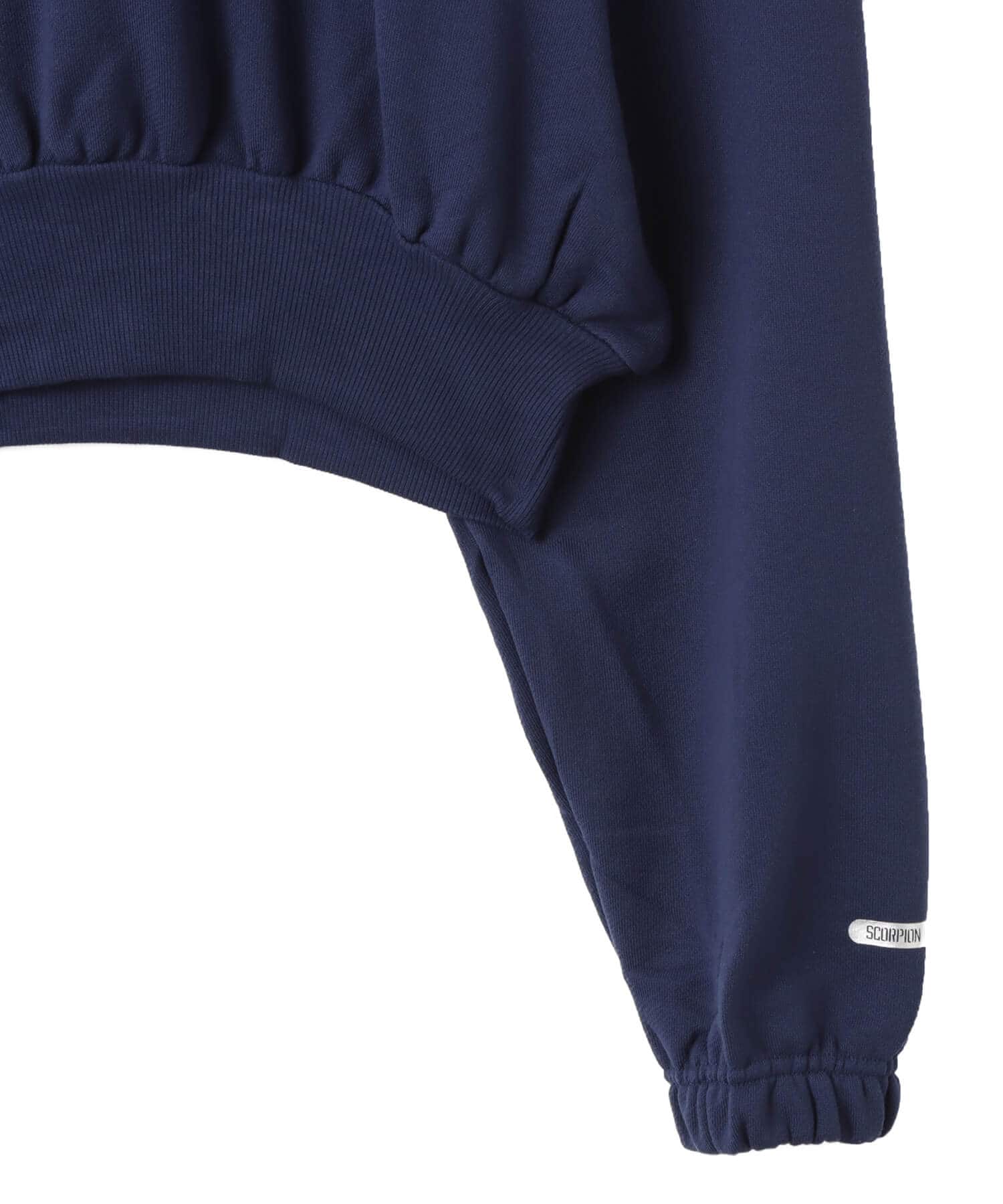 NIKE AS W NSW OS FLC CROP PO HDY GC MIDNIGHT NAVYの画像