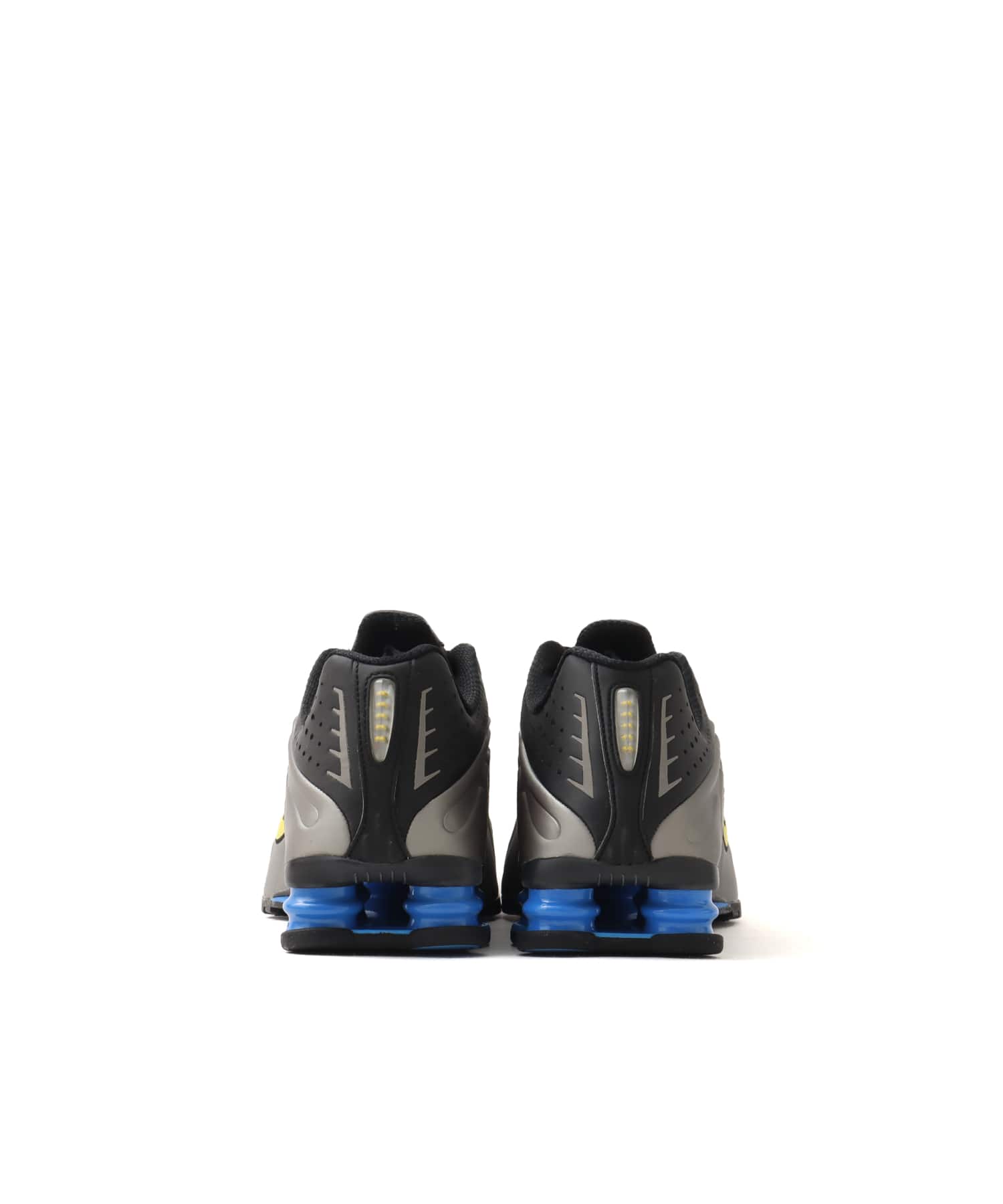 NIKE SHOX R4 BLACK/CANARY-MTLC PEWTER-LT PHOTO BLUEの画像