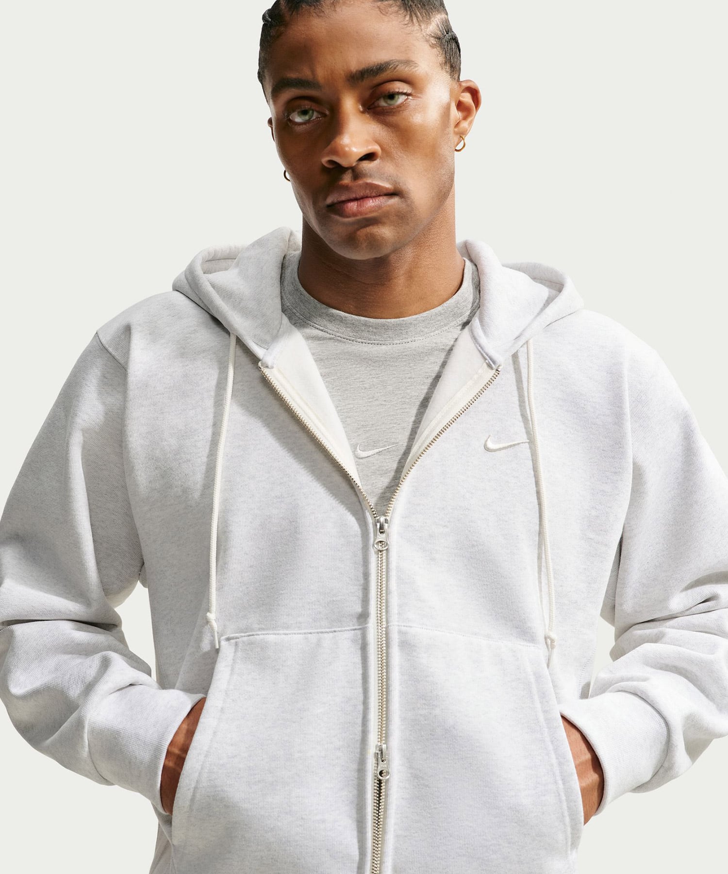 NIKE M NRG NK 560 FLEECE FULL-ZIP HOODIE BEIGEの画像