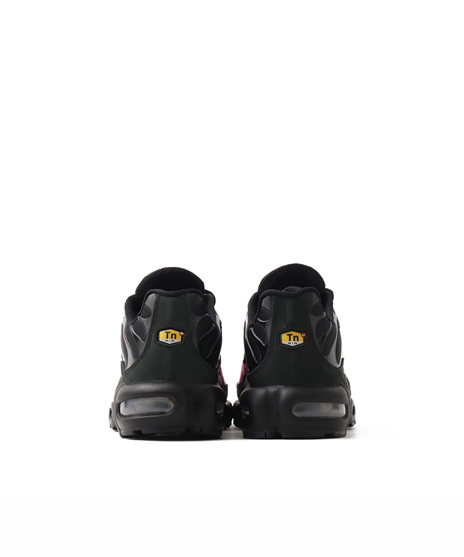 NIKE W AIR MAX PLUS BLACK/PEONY-METALLIC SILVERの画像