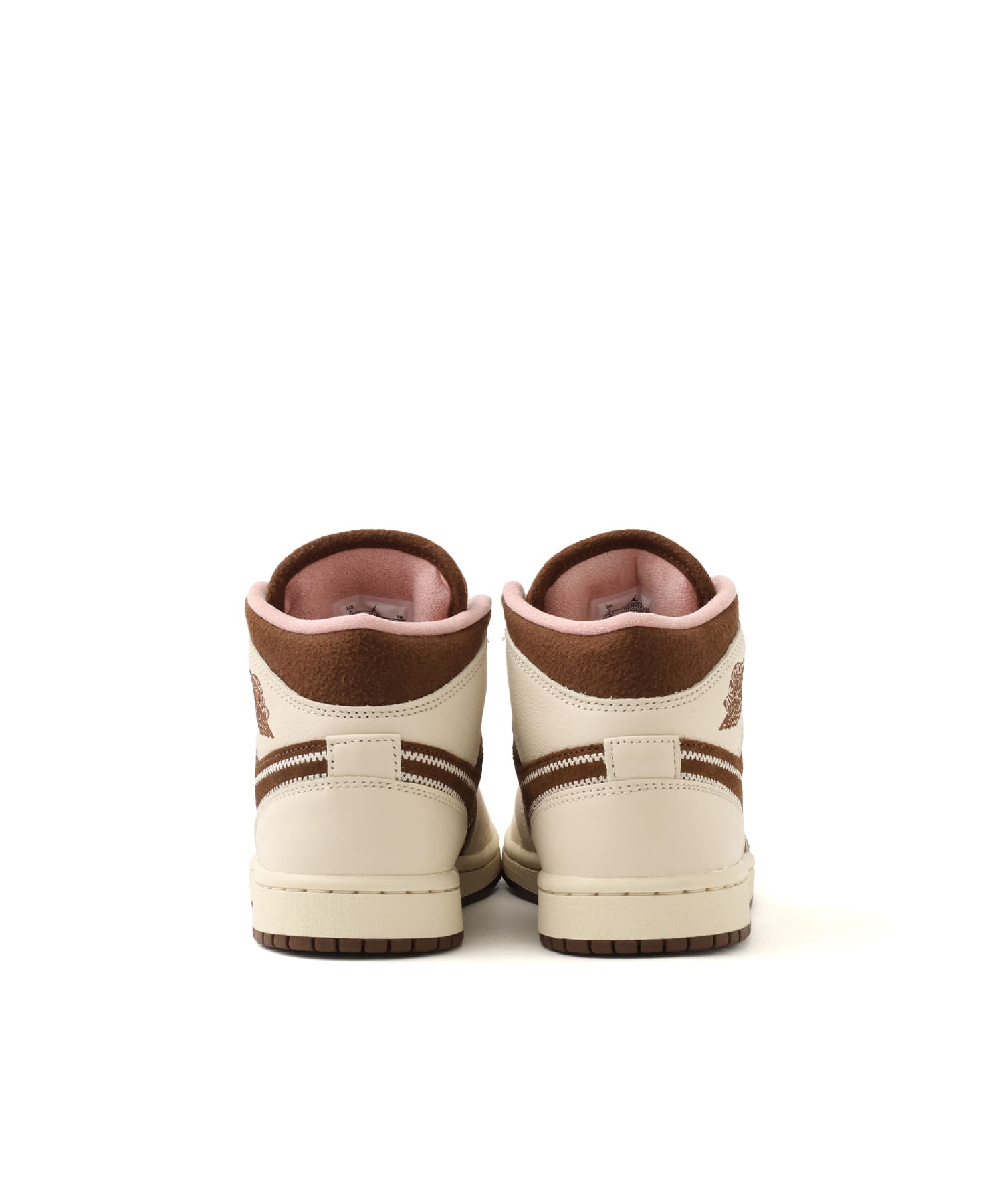JORDAN BRAND WMNS AIR JORDAN 1 MID SE CACAO WOW/PEARL WHITE-RUST PINKの画像