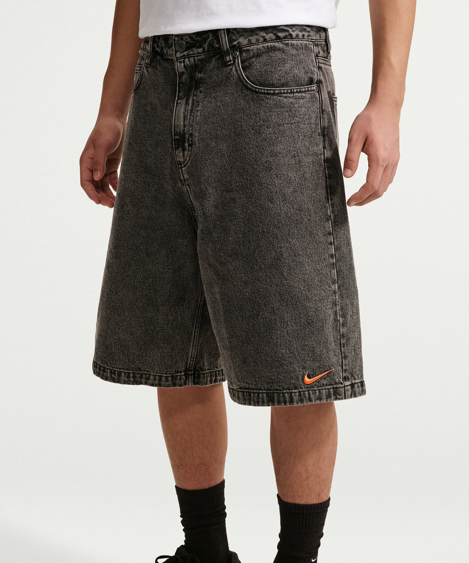 NIKE AS M NK YMH BLACK DENIM SHORTS BLACKの画像