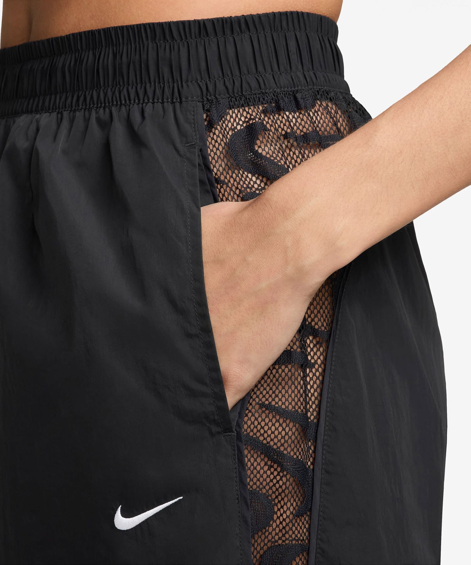 NIKE AS W NK LACE INSET TRACK PANT BLACKの画像