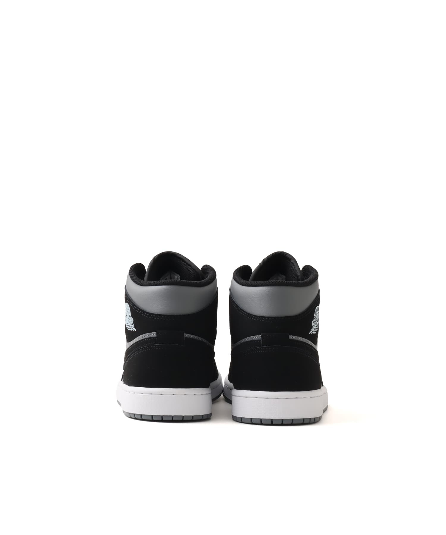 JORDAN BRAND AIR JORDAN 1 MID BLACK/BLACK-COOL GREY-LT ARMORY BLUEの画像