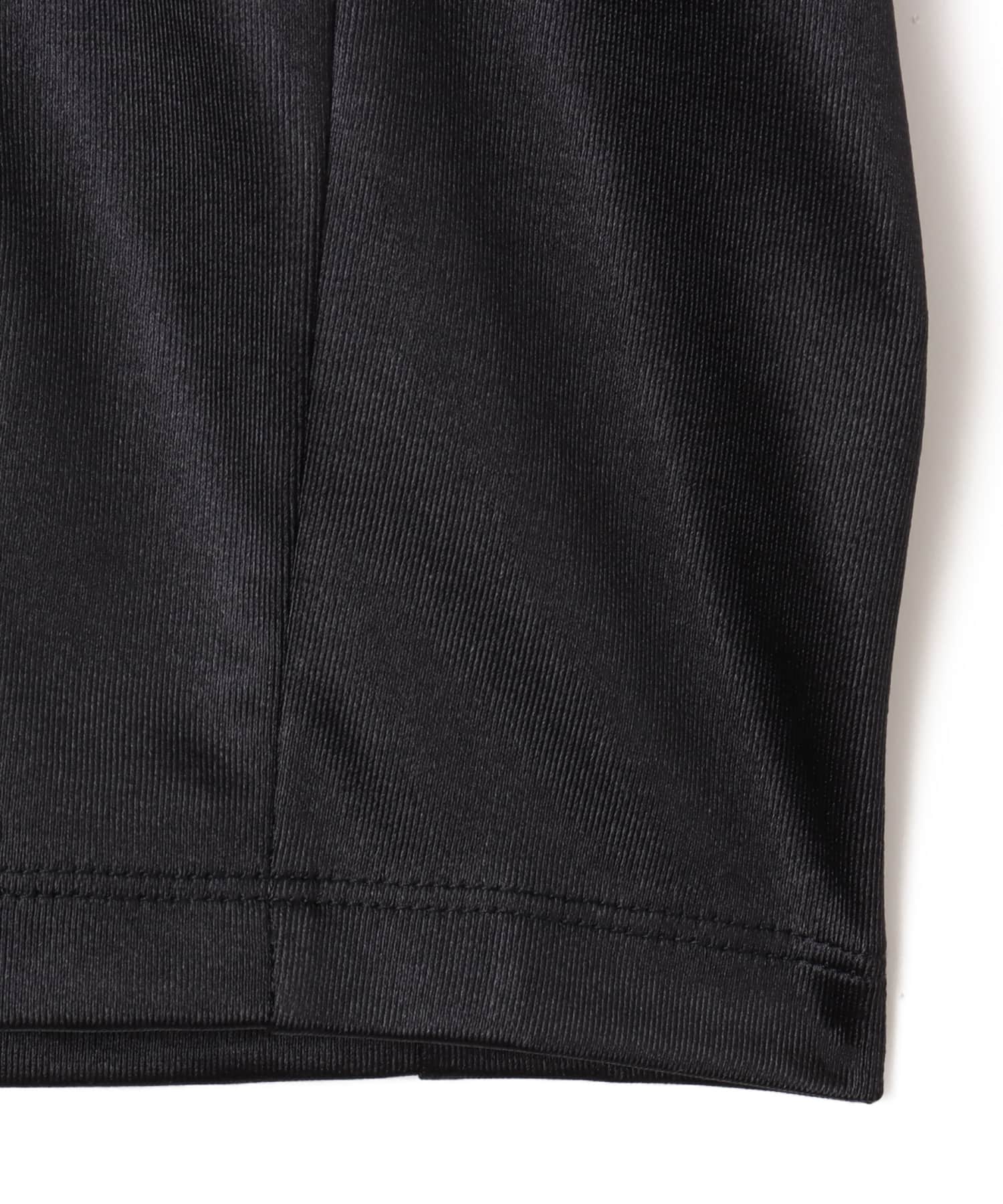 adidas SHORTSLEEVE TRACK TOP ブラックの画像