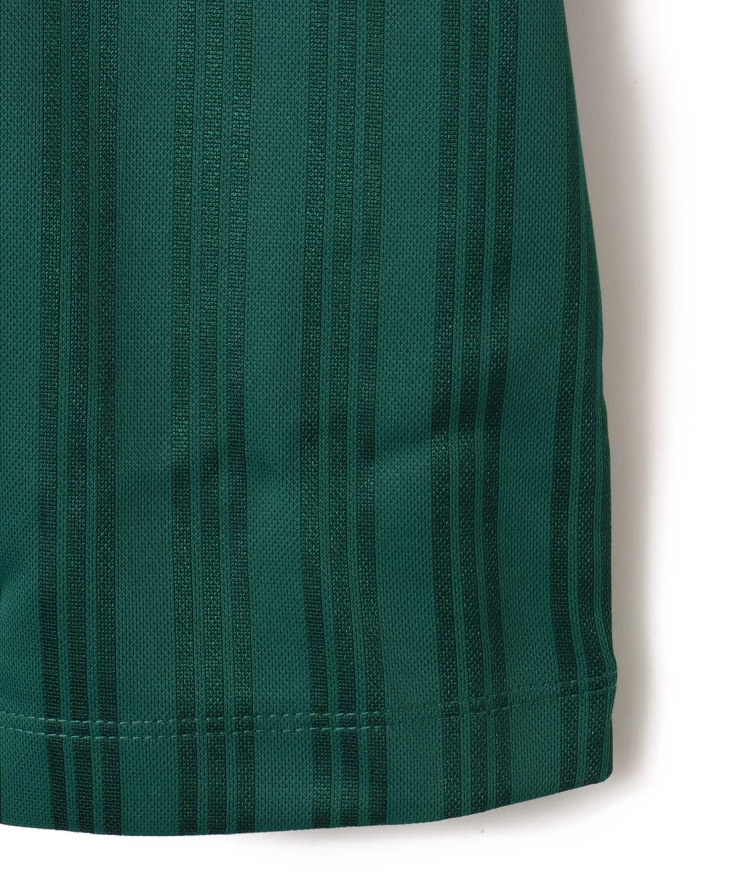 adidas FOOTBALL JACQUARD V-NECK CROP POLO カレッジグリーン