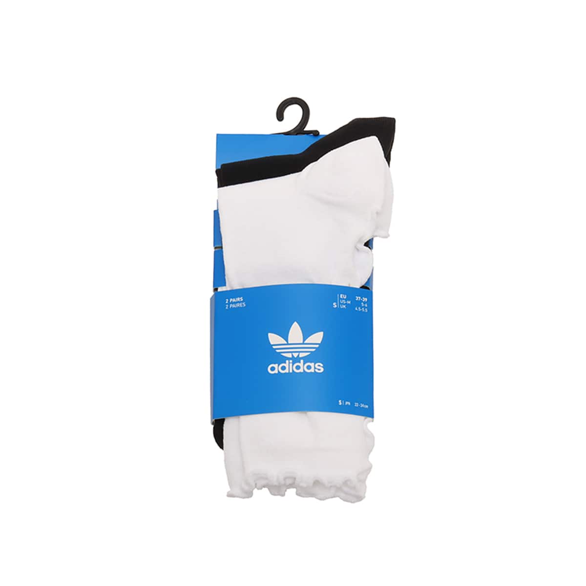 adidas RUFFLE SOCK 2P ホワイト/ブラックの画像