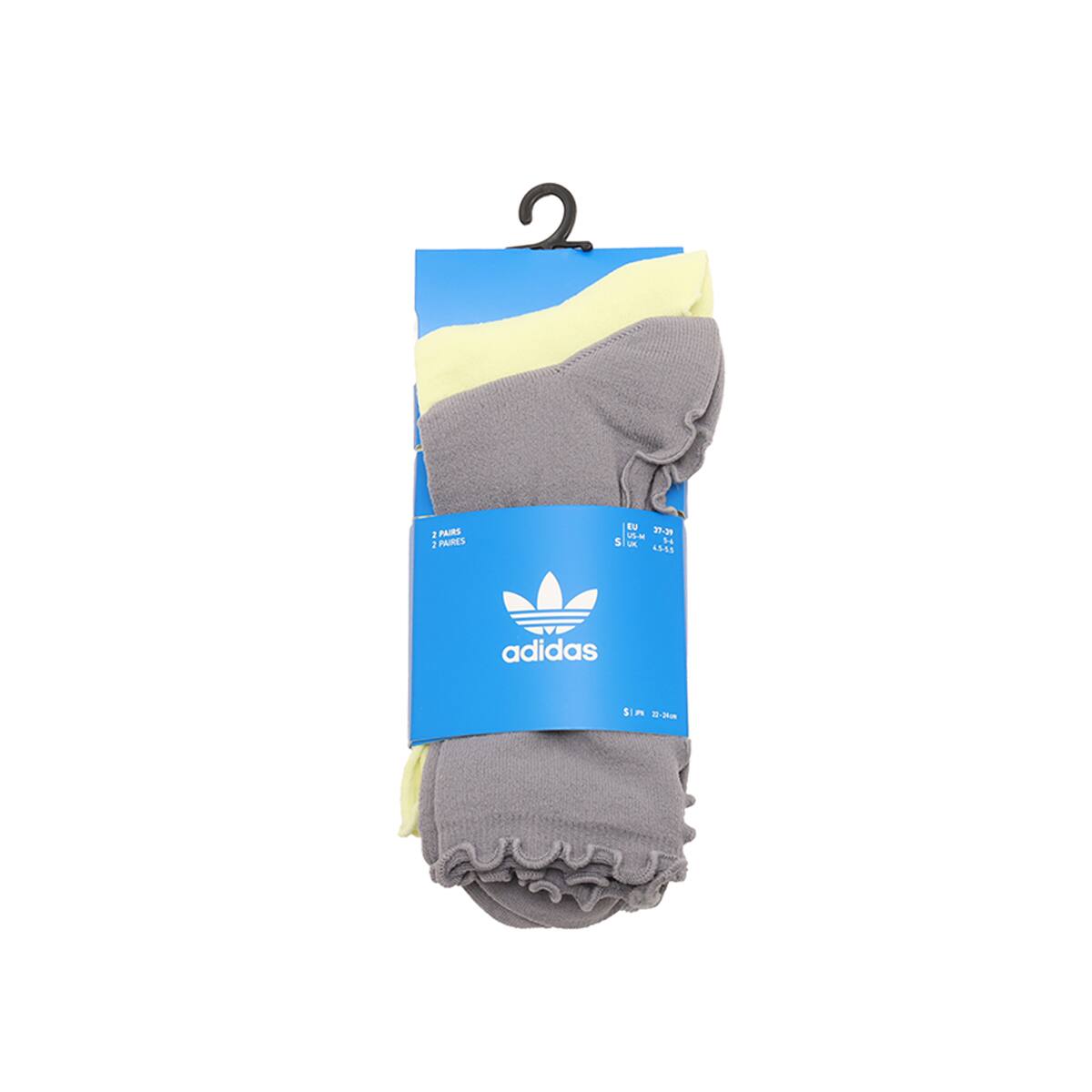 adidas RUFFLE SOCK 2P グレーツー/イエローティントの画像