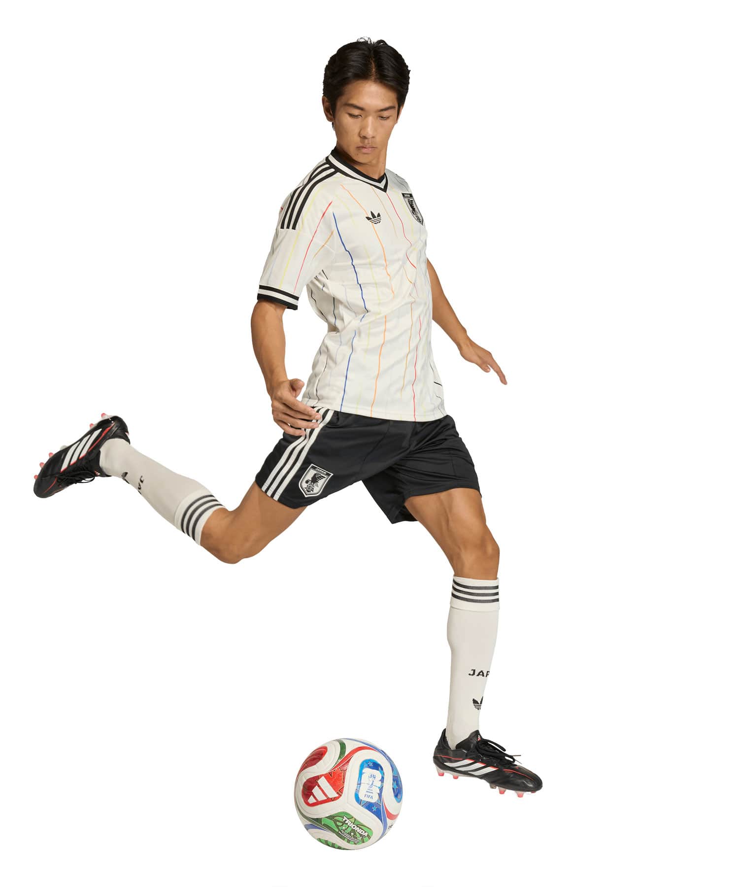 adidas 2026 サッカー日本代表 アウェイ レプリカ ユニフォーム オフホワイト/ブラックの画像