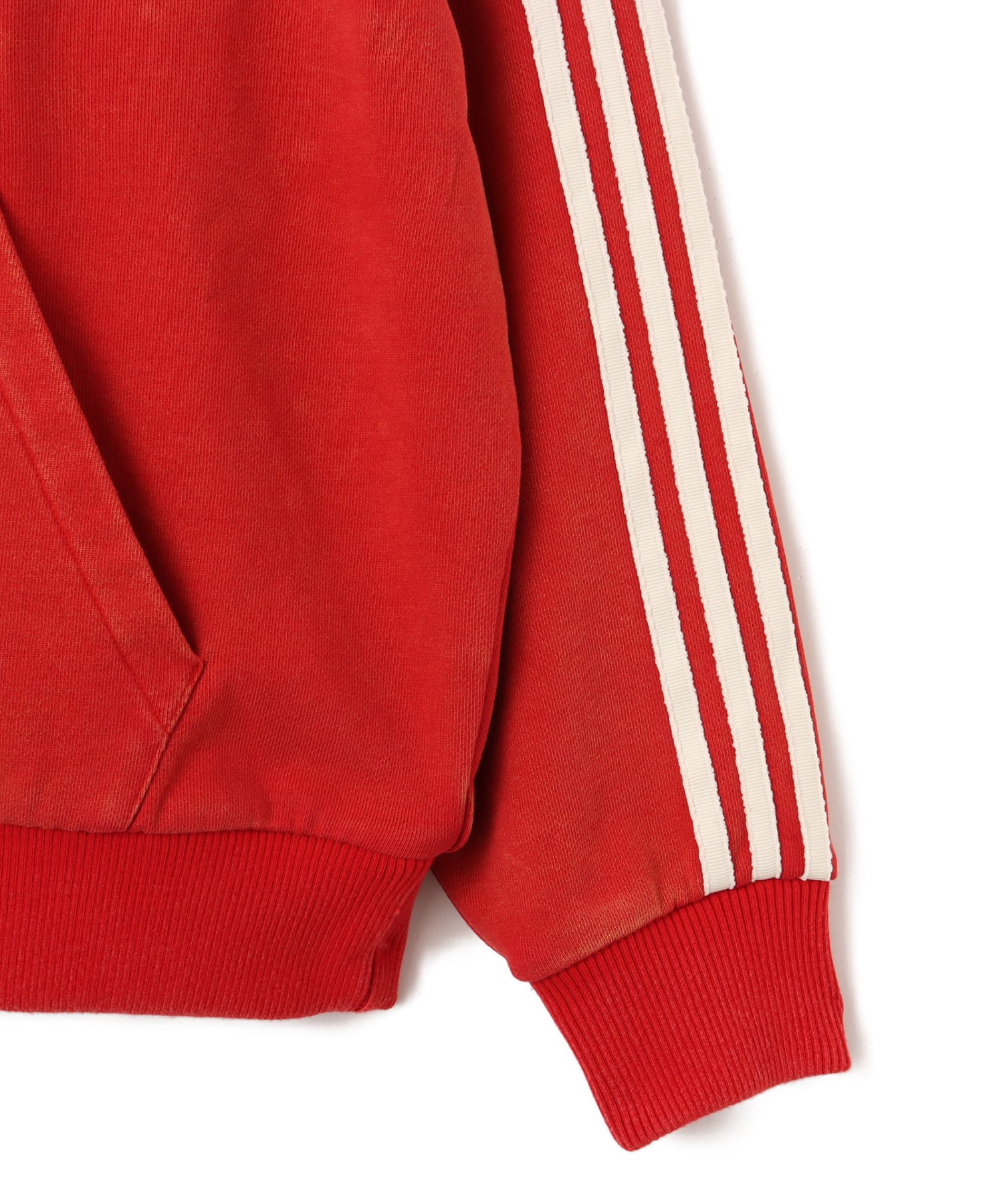 adidas by Avavav SHOULDERLESS HOODIE パワーレッドの画像
