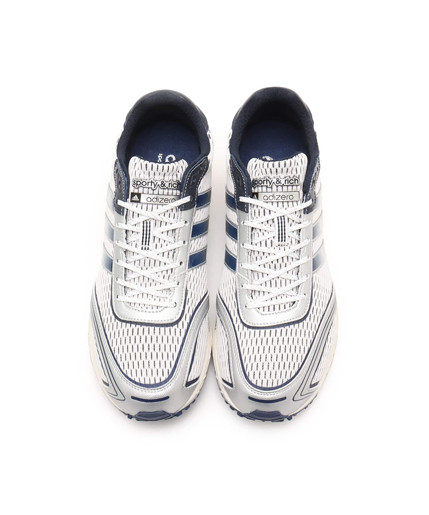 adidas SPORTY & RICH ADIZERO ADIOS FOOT WEAR WHITE/COLLEGE NAVY/CLOUD WHITEの画像
