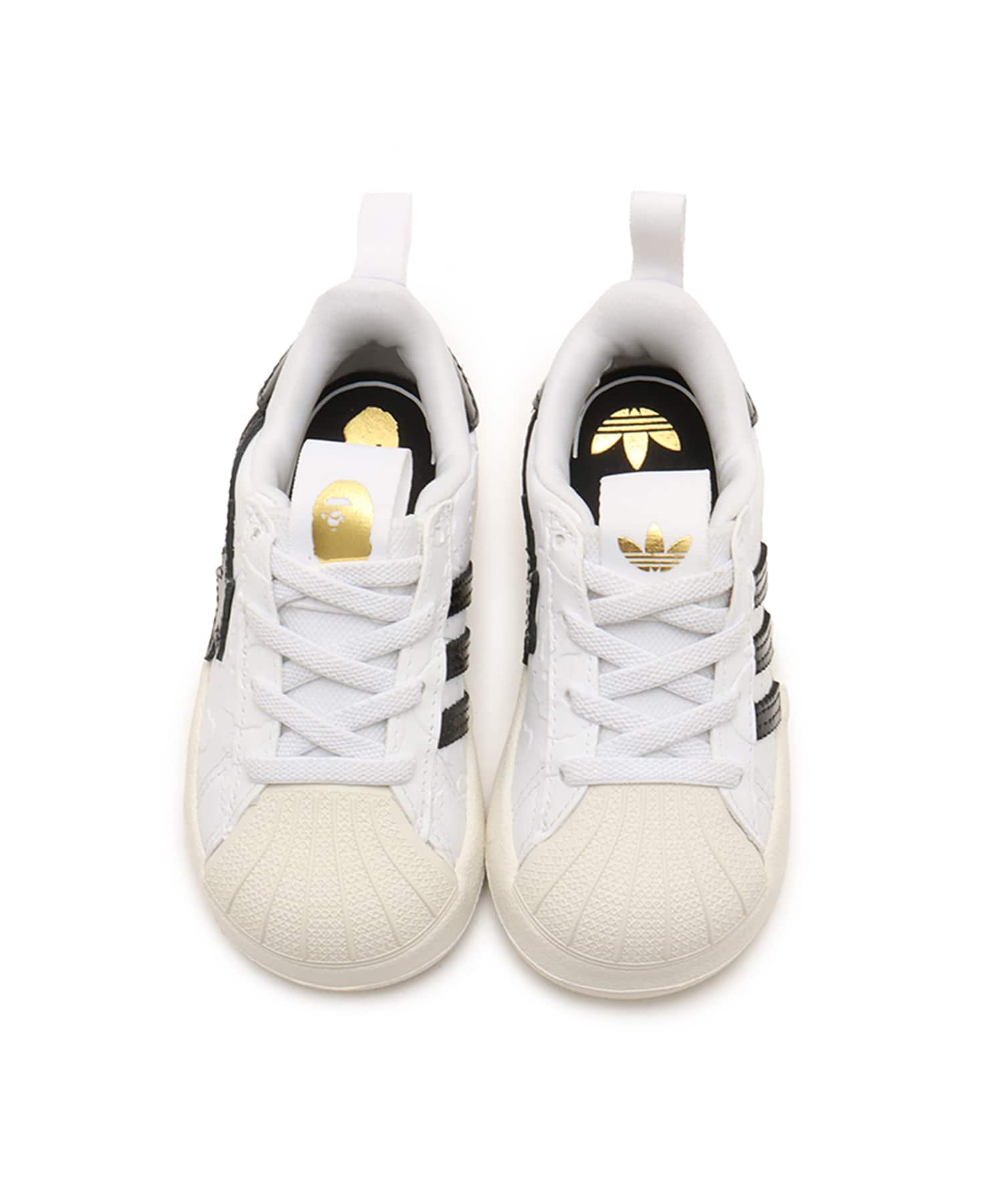 adidas ADIFOM SUPERSTAR 360 I BAPE FOOT WEAR WHITE/CORE BLACK/GOLD METALLICの画像