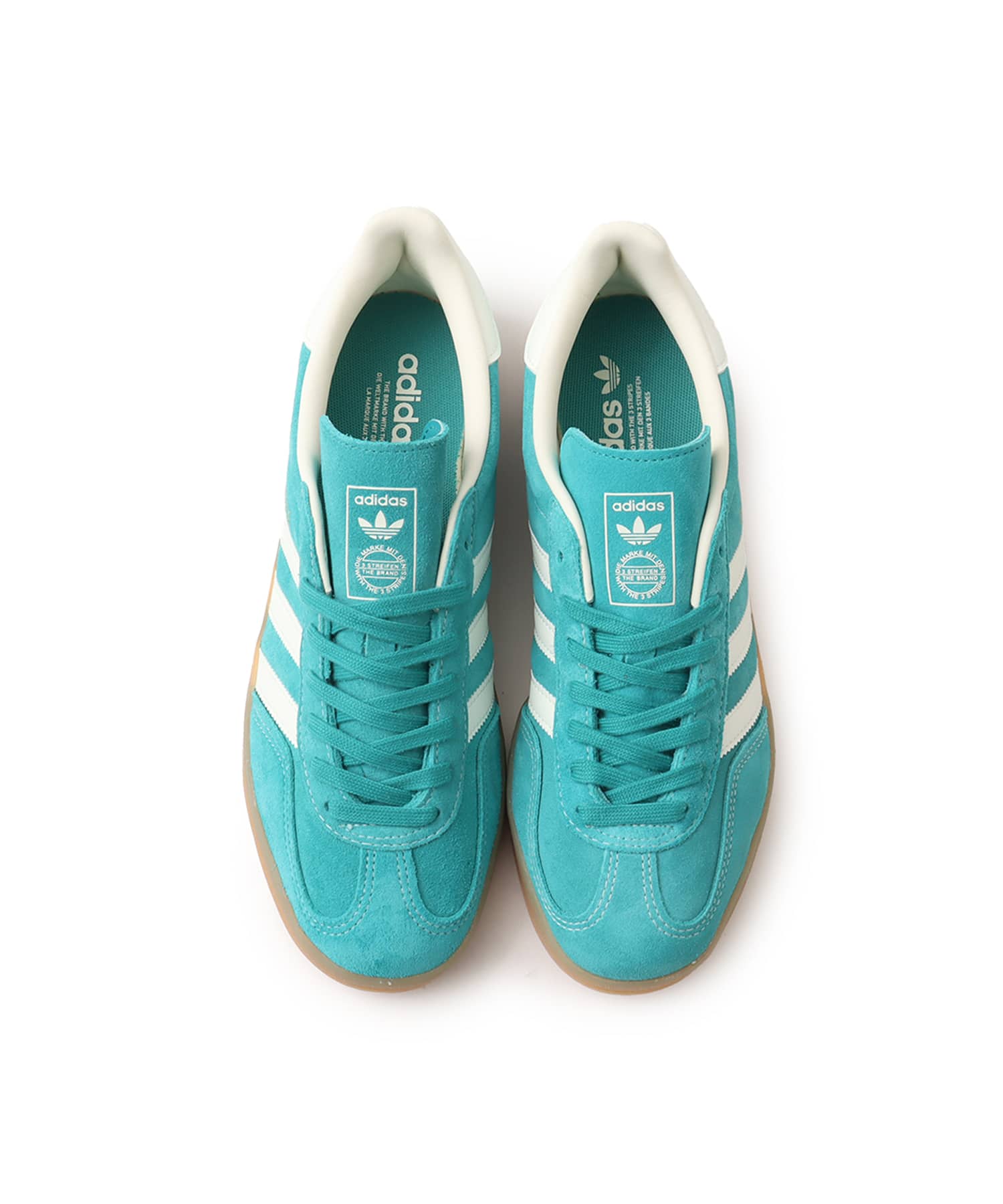 adidas GAZELLE INDOOR PURTEA/OWHITE/GOLDMTの画像