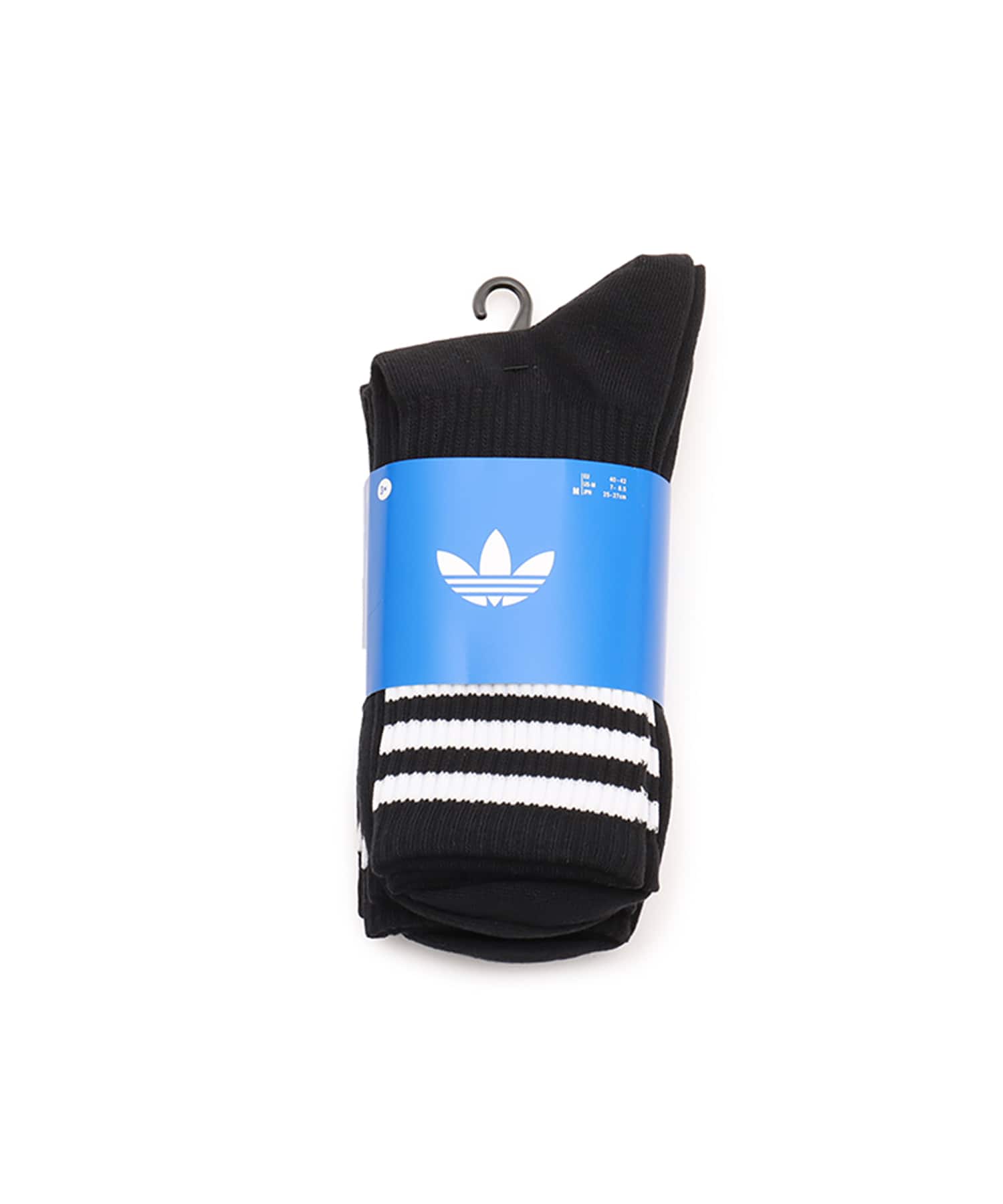 adidas 3-STRIPES CREW SOCKS 3 PAIRS ブラック/ブラック/ブラックの画像