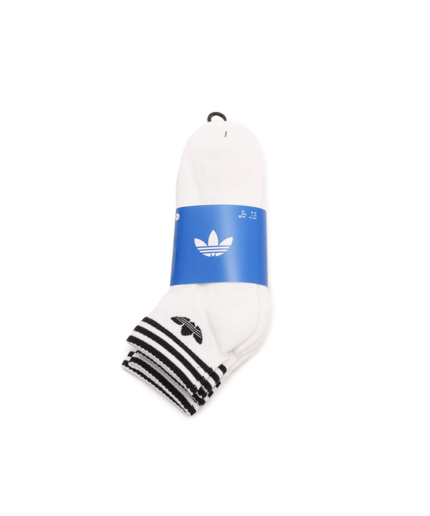 adidas 3-STRIPES ANKLE SOCKS 3 PAIRS ホワイト/ホワイト/ホワイトの画像
