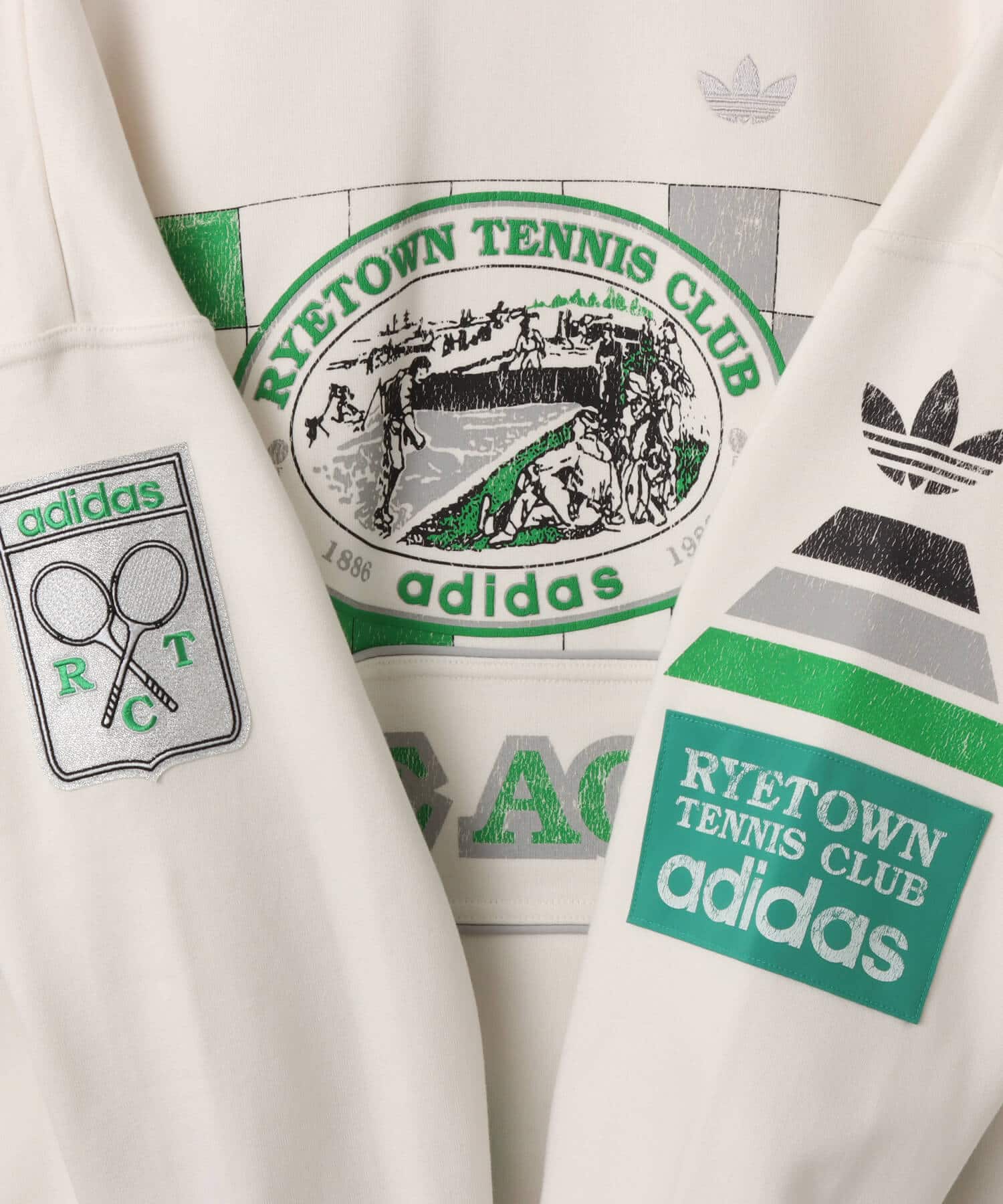 adidas ARCHIVE COURT SWEATSHIRT クラウドホワイトの画像
