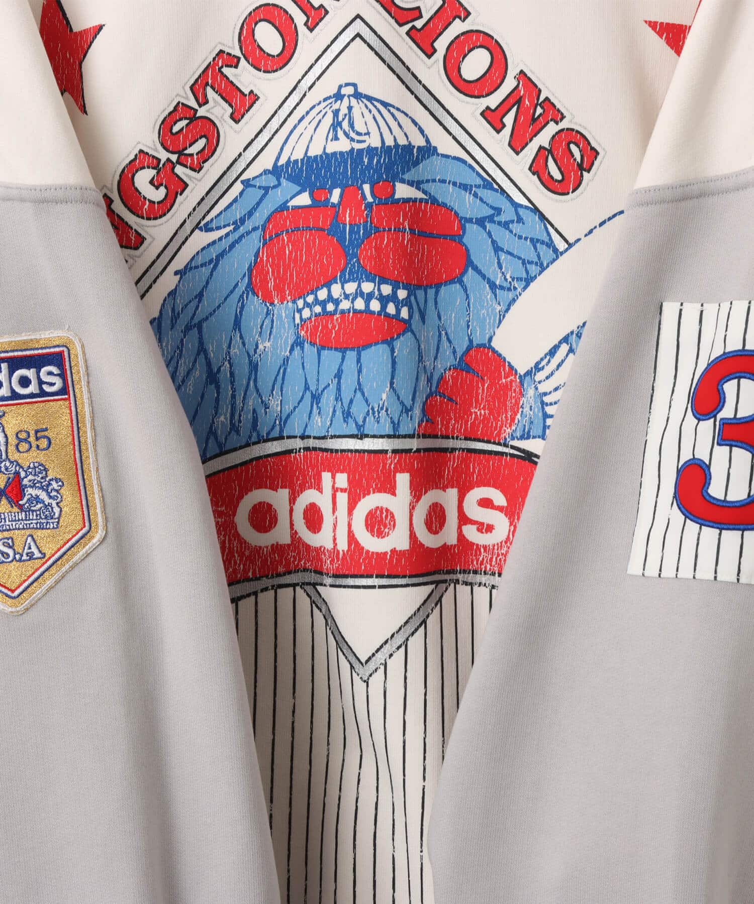 adidas ARCHIVE BASEBALL SWEATSHIRT グレーツー/クラウドホワイトの画像