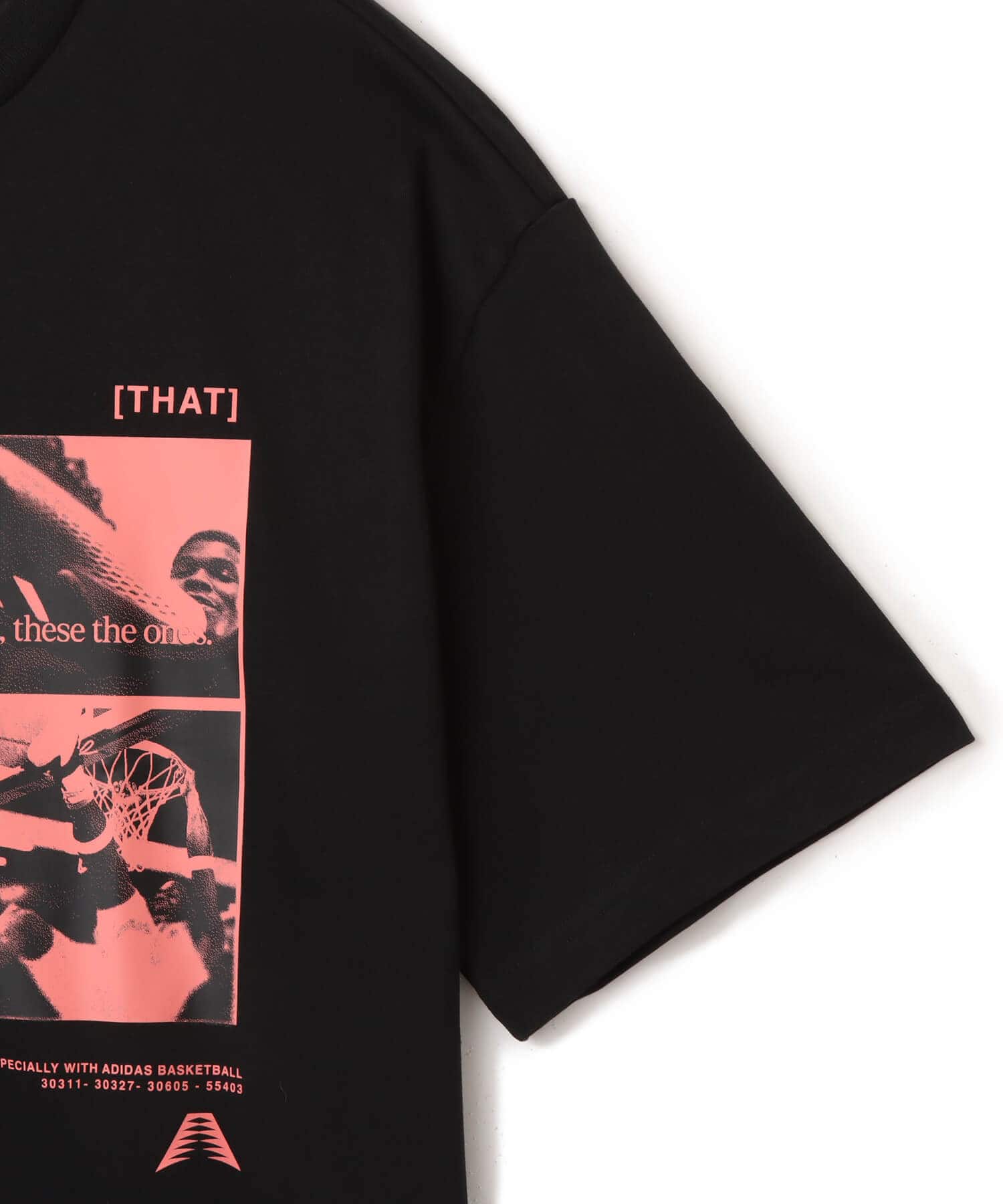 adidas ANTHONY EDWARDS GFX TEE ブラック/アシッドレッドの画像
