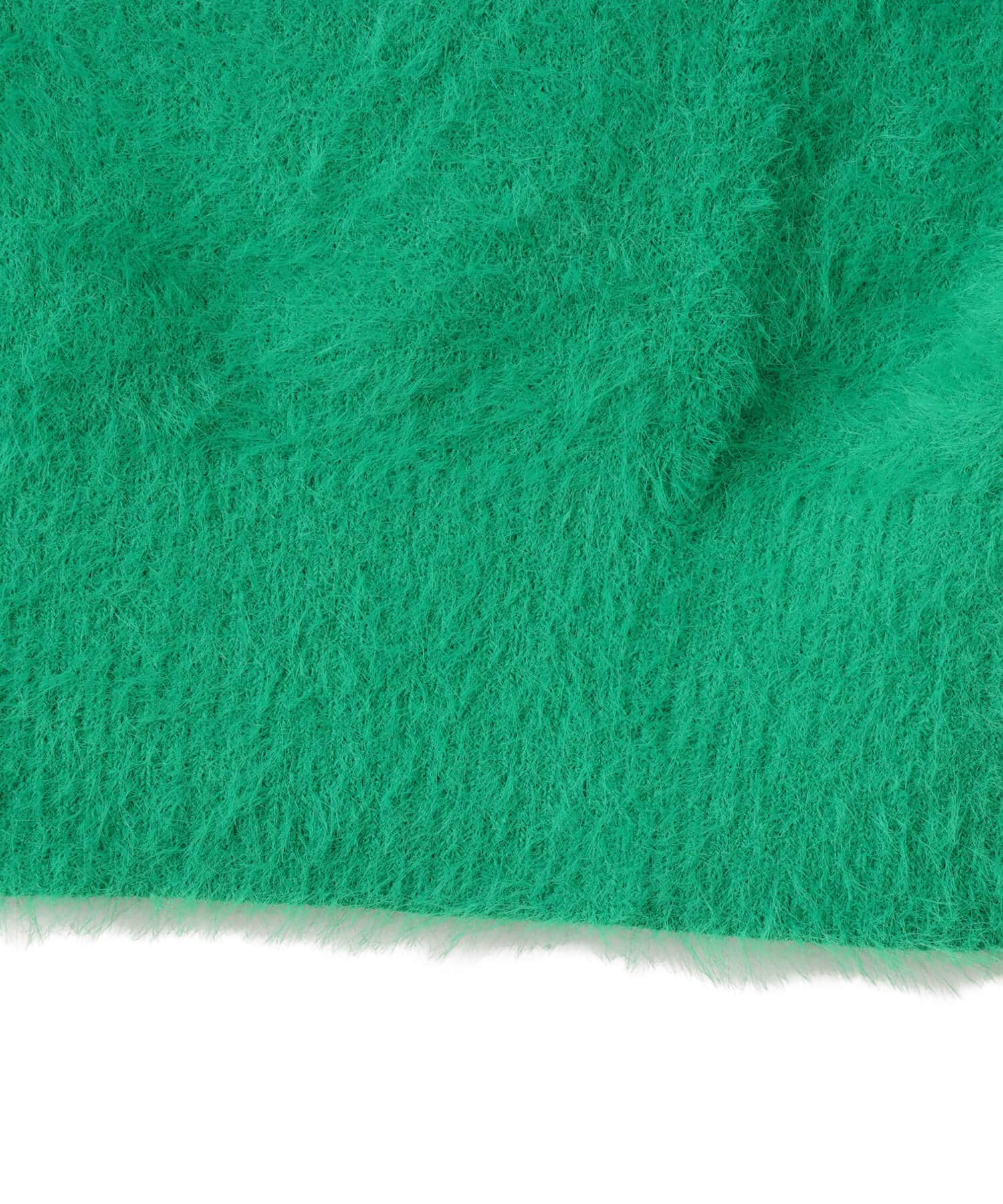 adidas FLUFFY KNITTED CARDIGAN グリーンの画像