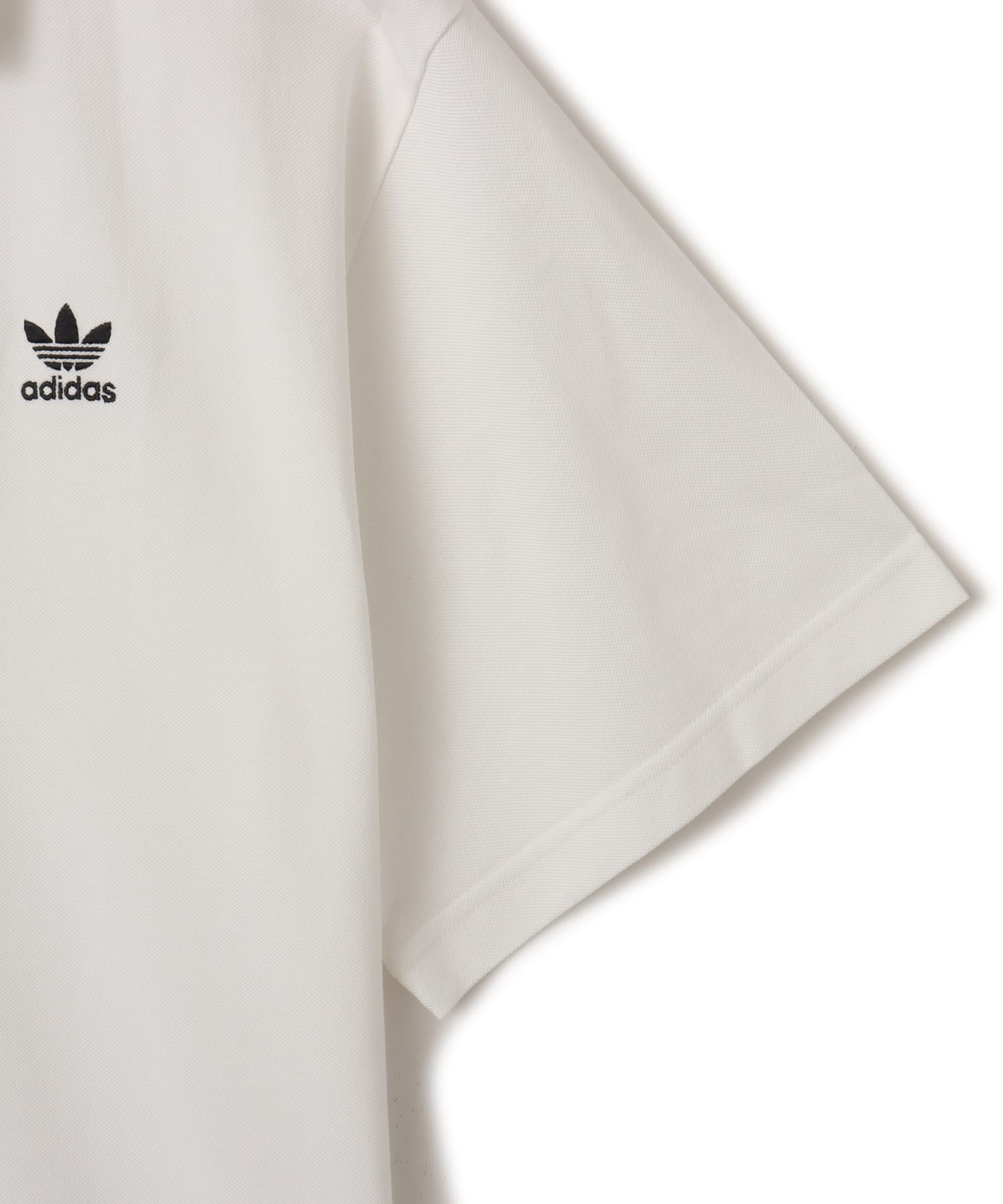 adidas LOOSE POLO ホワイト/ブラックの画像
