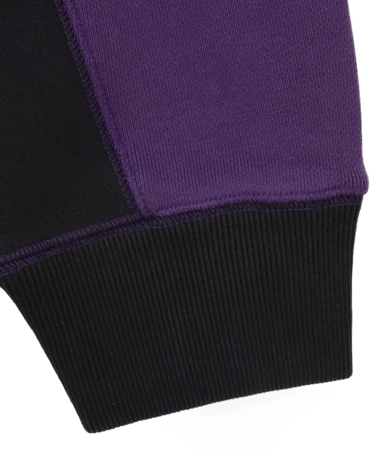 adidas EQUIPMENT BLOCKED HALF-ZIP バイオレット/ブラックの画像