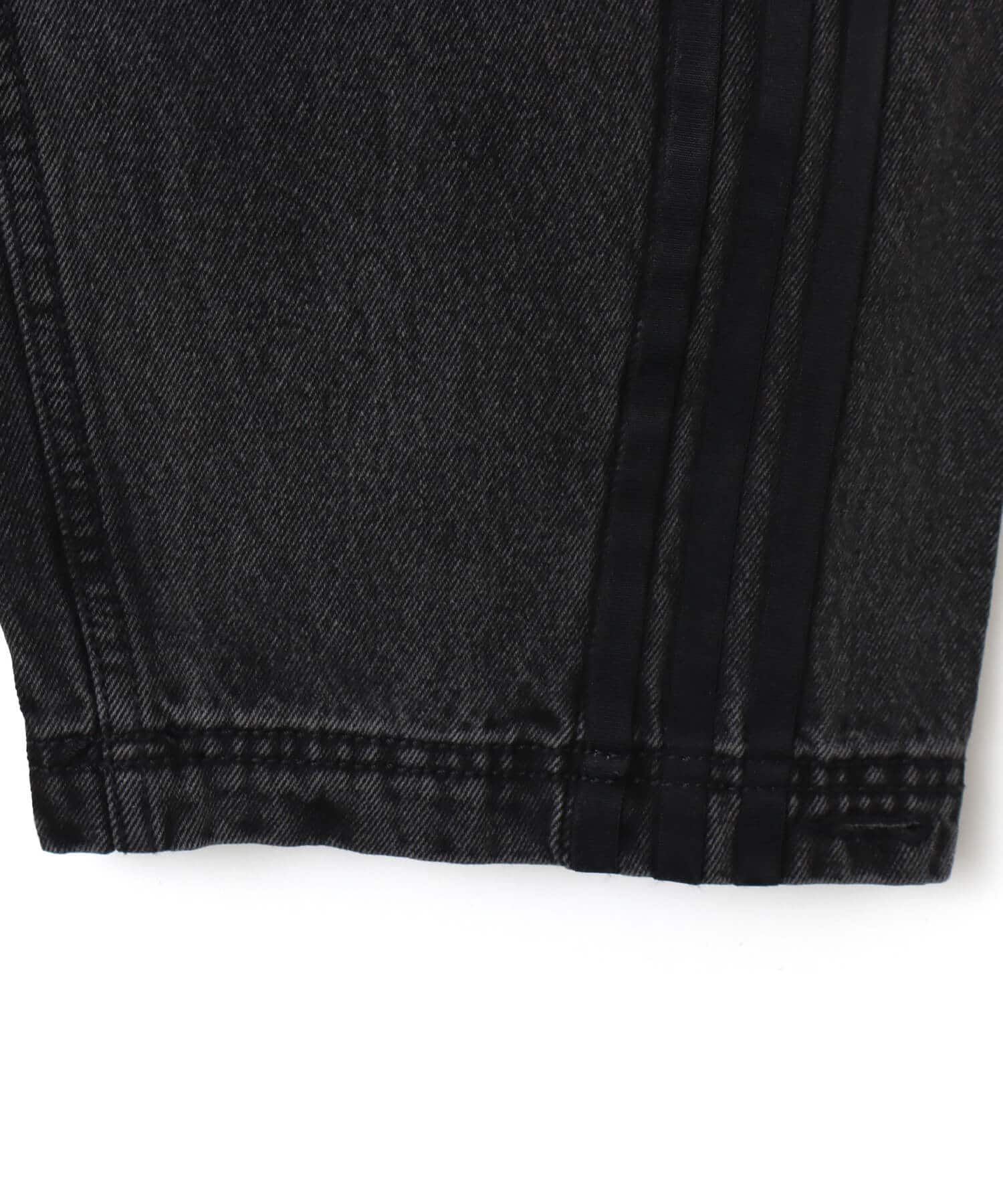 adidas ADILENIUM SEASON 3 BANANA FITTED WASHED DENIM PANTS ブラックの画像