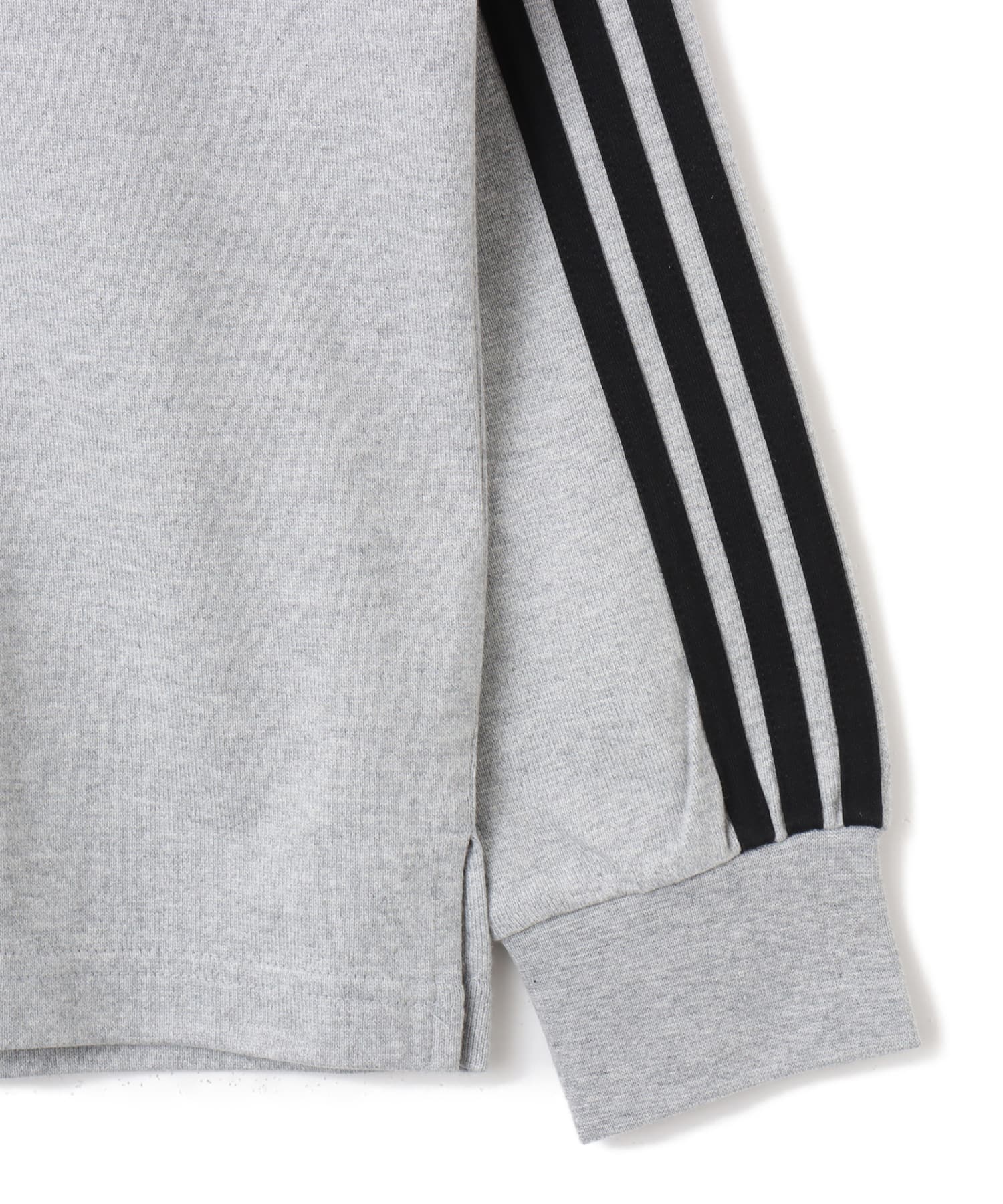 adidas ADICOLOR RUGBY POLO SHIRT ミディアムグレーヘザー/ブラックの画像