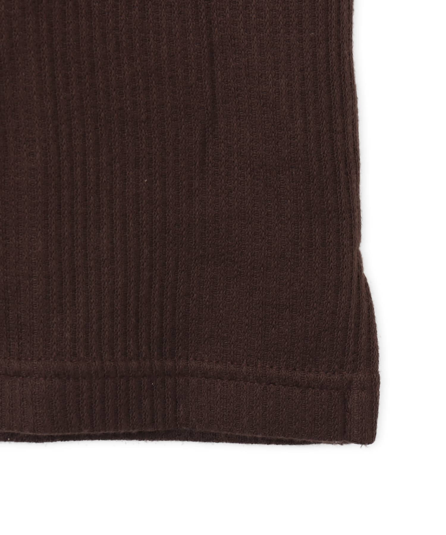 adidas WAFFLE SHORT SLEEVE POLO ダークブラウンの画像