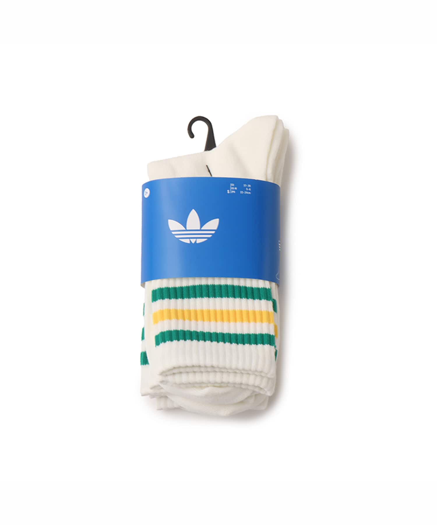 adidas 3 STRIPES CREW SOCKS 3 PAIRS オフホワイト/オフホワイト/オフホワイトの画像