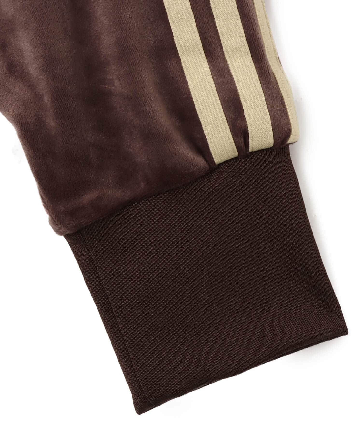 adidas FIREBIRD VELOUR TRACK TOP ダークブラウンの画像