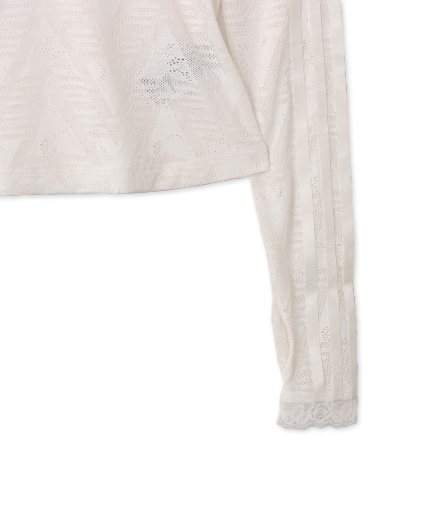 adidas LACE BARDOT TOP クラウドホワイトの画像