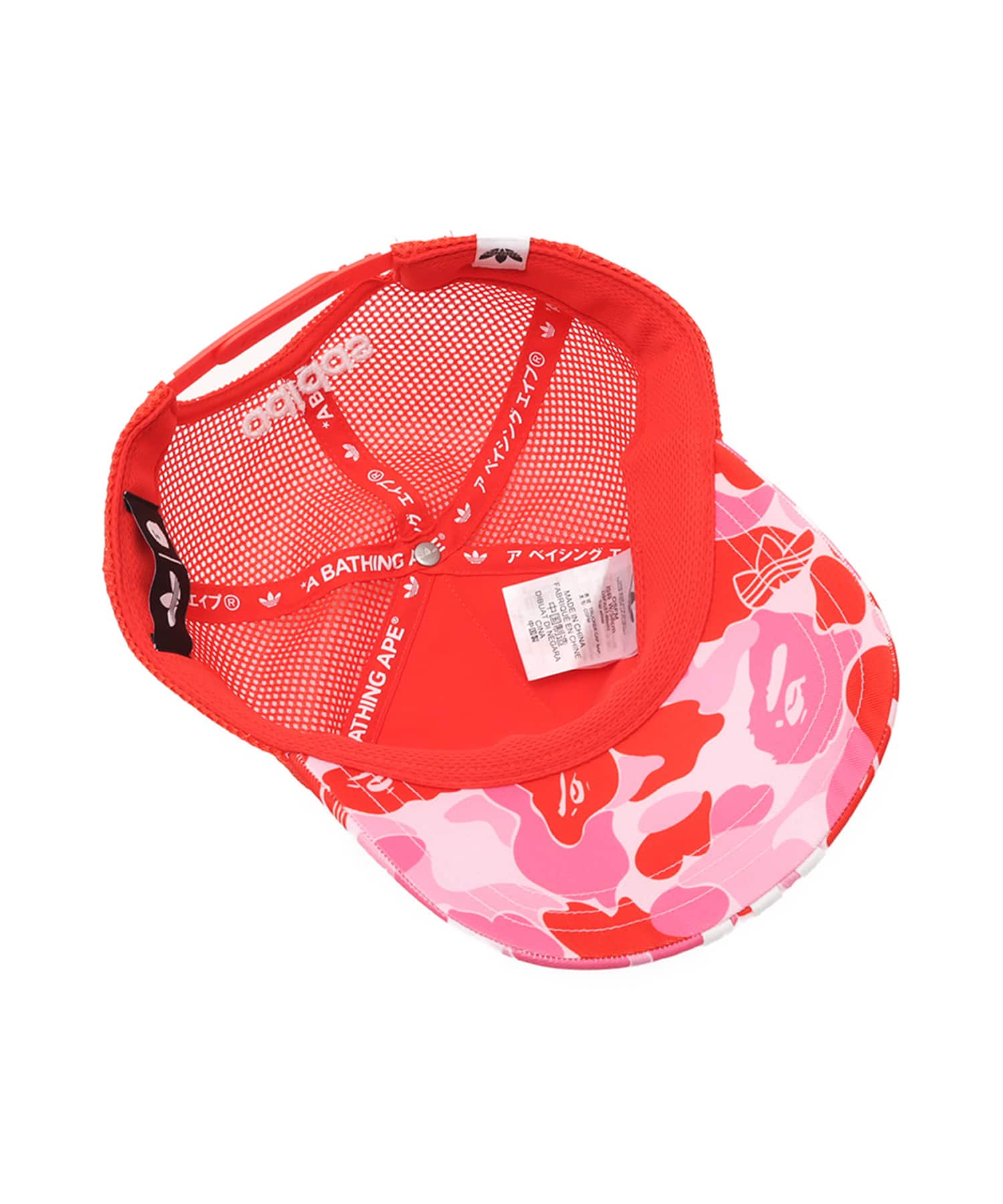 adidas TRUCKER CAP BAPE クリアピンクの画像