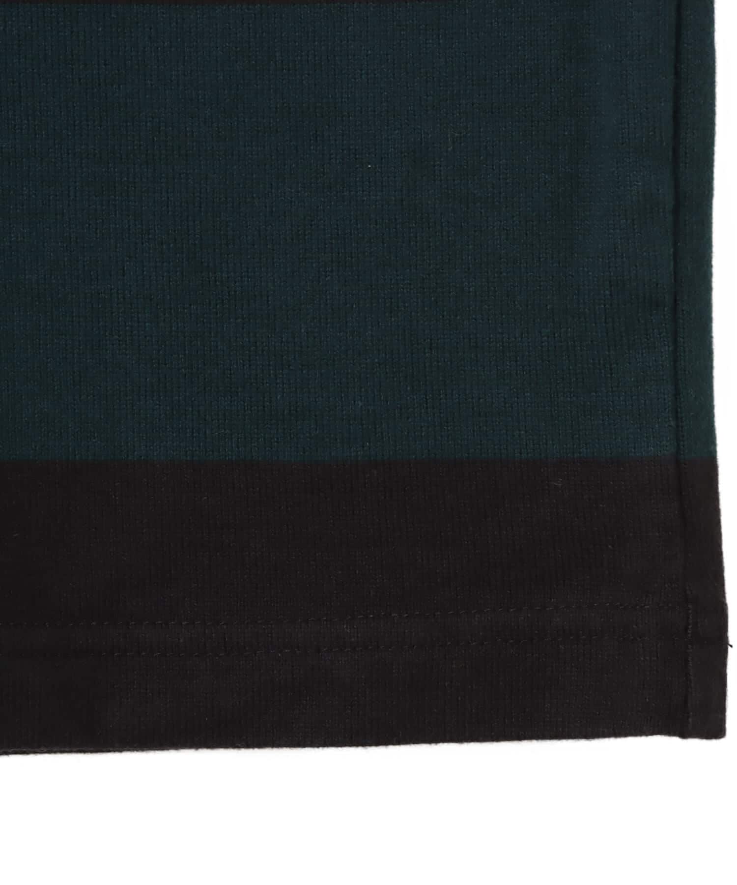 adidas DEPT STRIPED POLO SHIRT ブラック/オーロラアイビーの画像