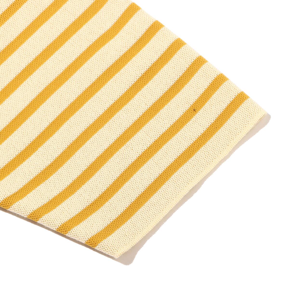 snow peak Co/Ny/Pe S/S Crew Neck Pullover Beige x Mustard 23SP-Iの画像