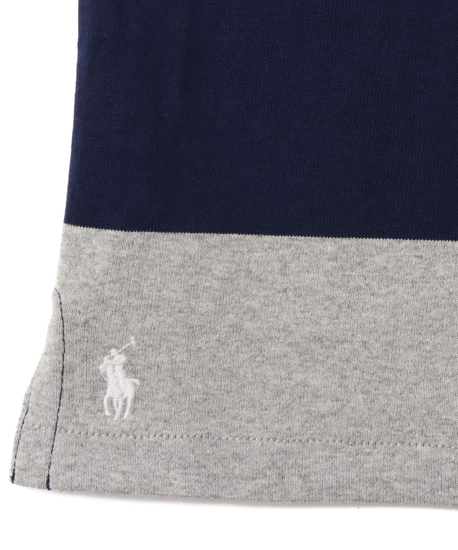 POLO RALPH LAUREN BIG FIT RUGBY SHIRT NEWPORT NAVY/ANDOVER HEATHERの画像