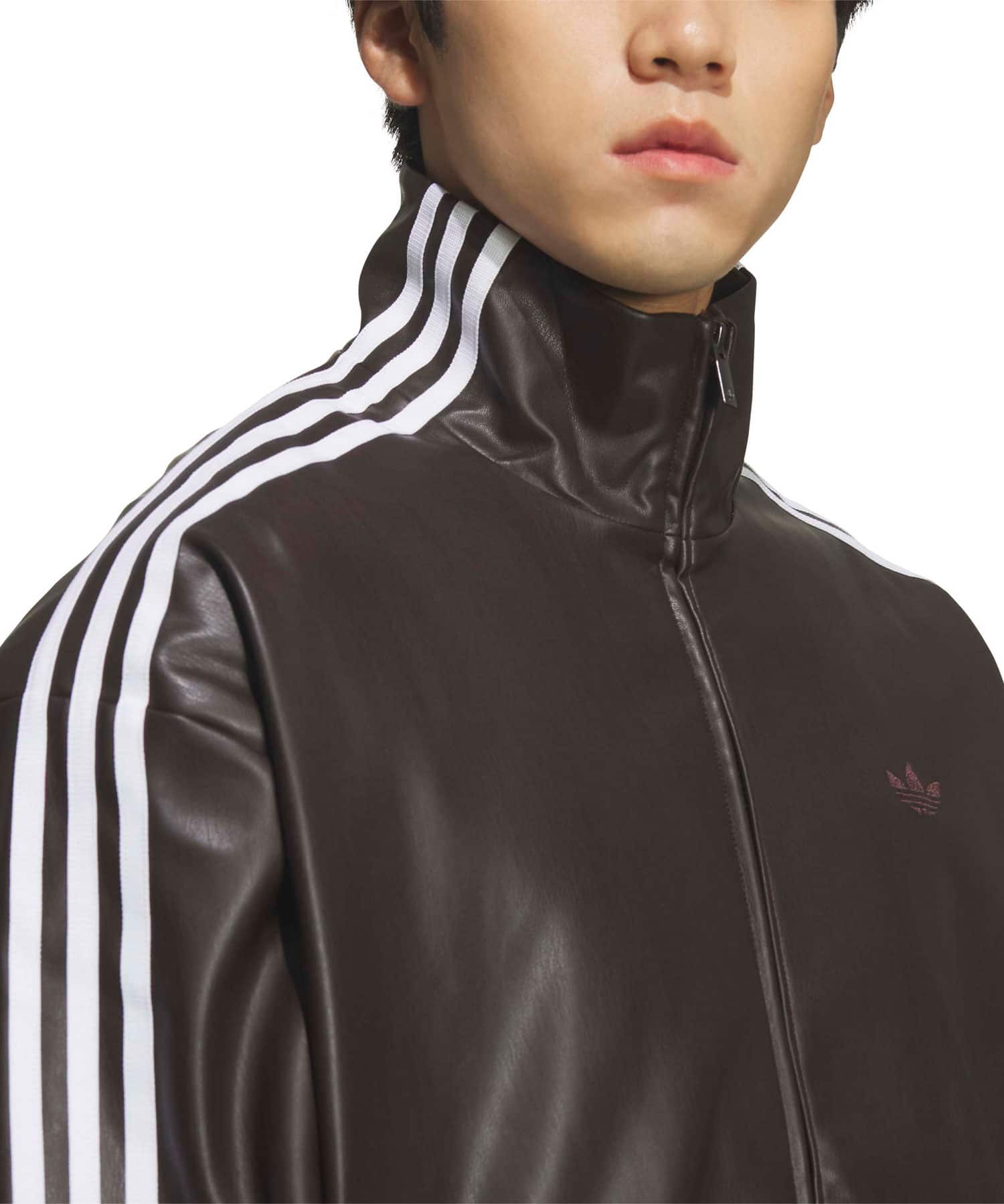 adidas PLEATHER 3STRIPES TRACK TOP オーロラコーヒーの画像