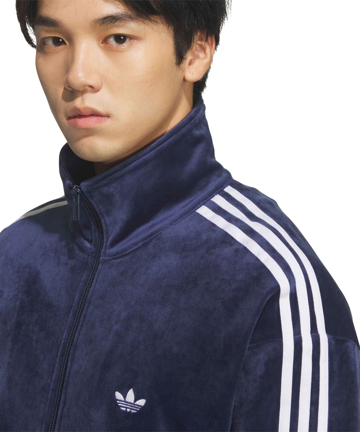 adidas FIREBIRD TRACK TOP VELOUR ナイトインディゴの画像