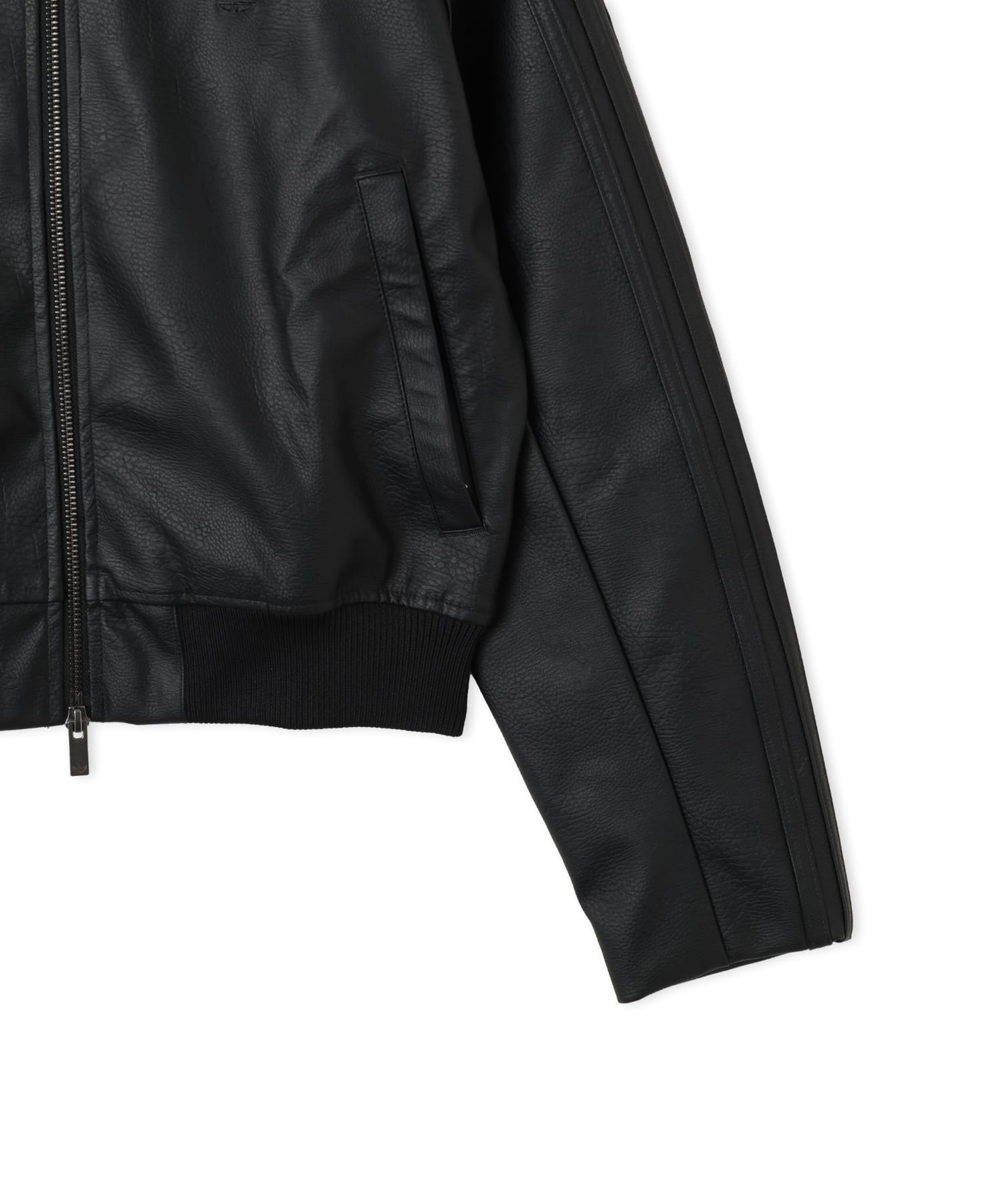 adidas PLEATHER SST TRACKTOP ブラック/マルーンの画像