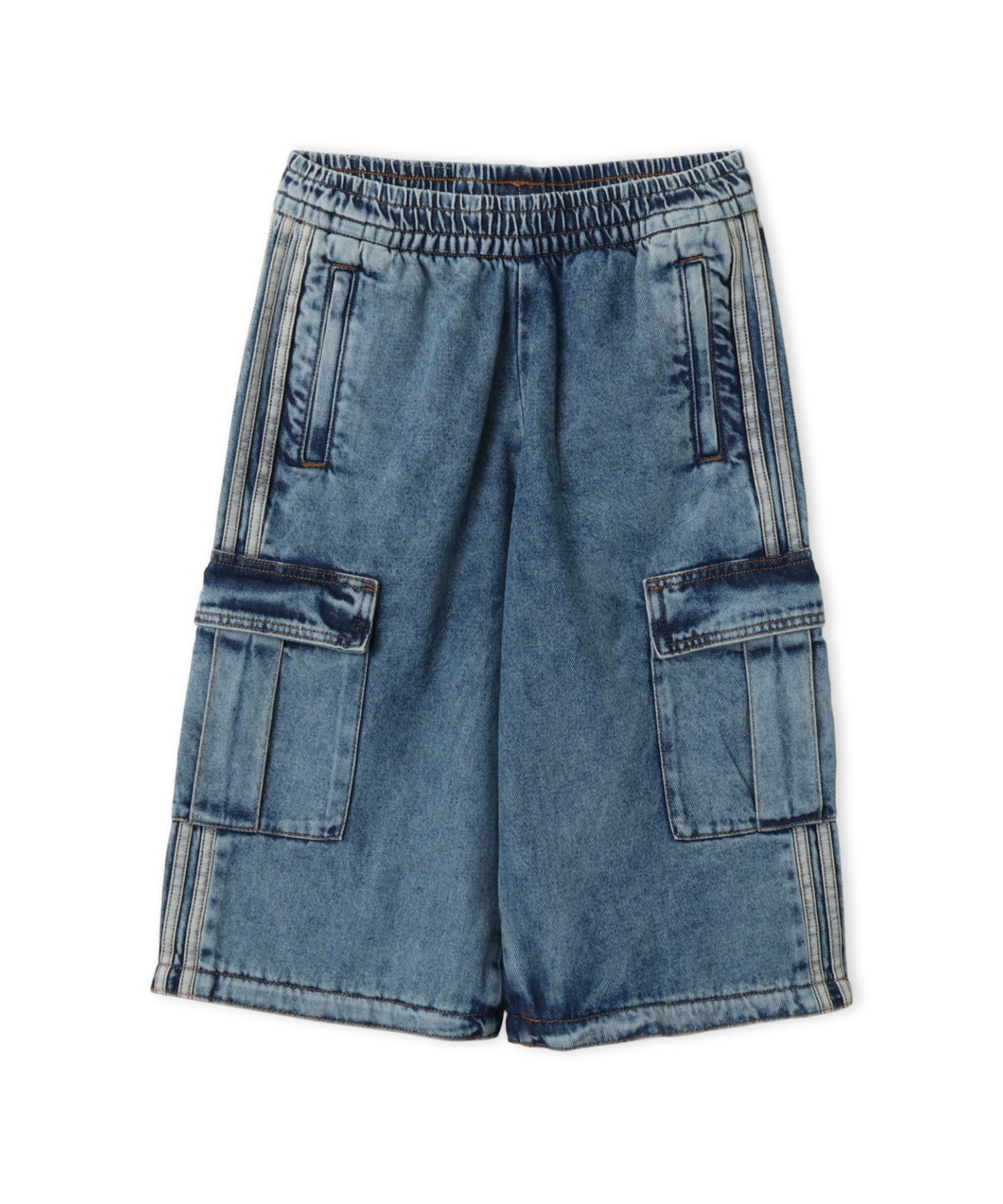 adidas MID RISE 2-IN-1 DENIM PANTS ウォーンブルーデニムの画像