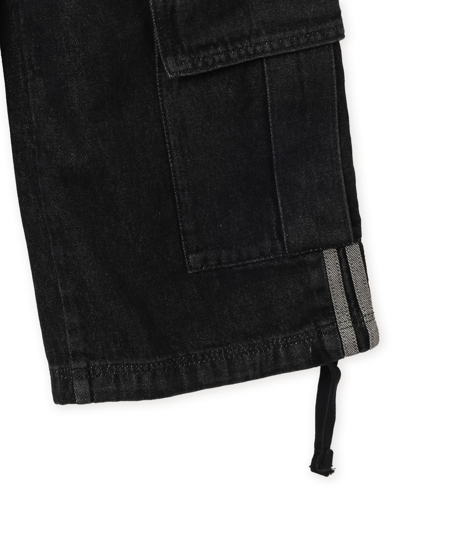 adidas MID RISE 2-IN-1 DENIM PANT トゥルーブラックデニムの画像