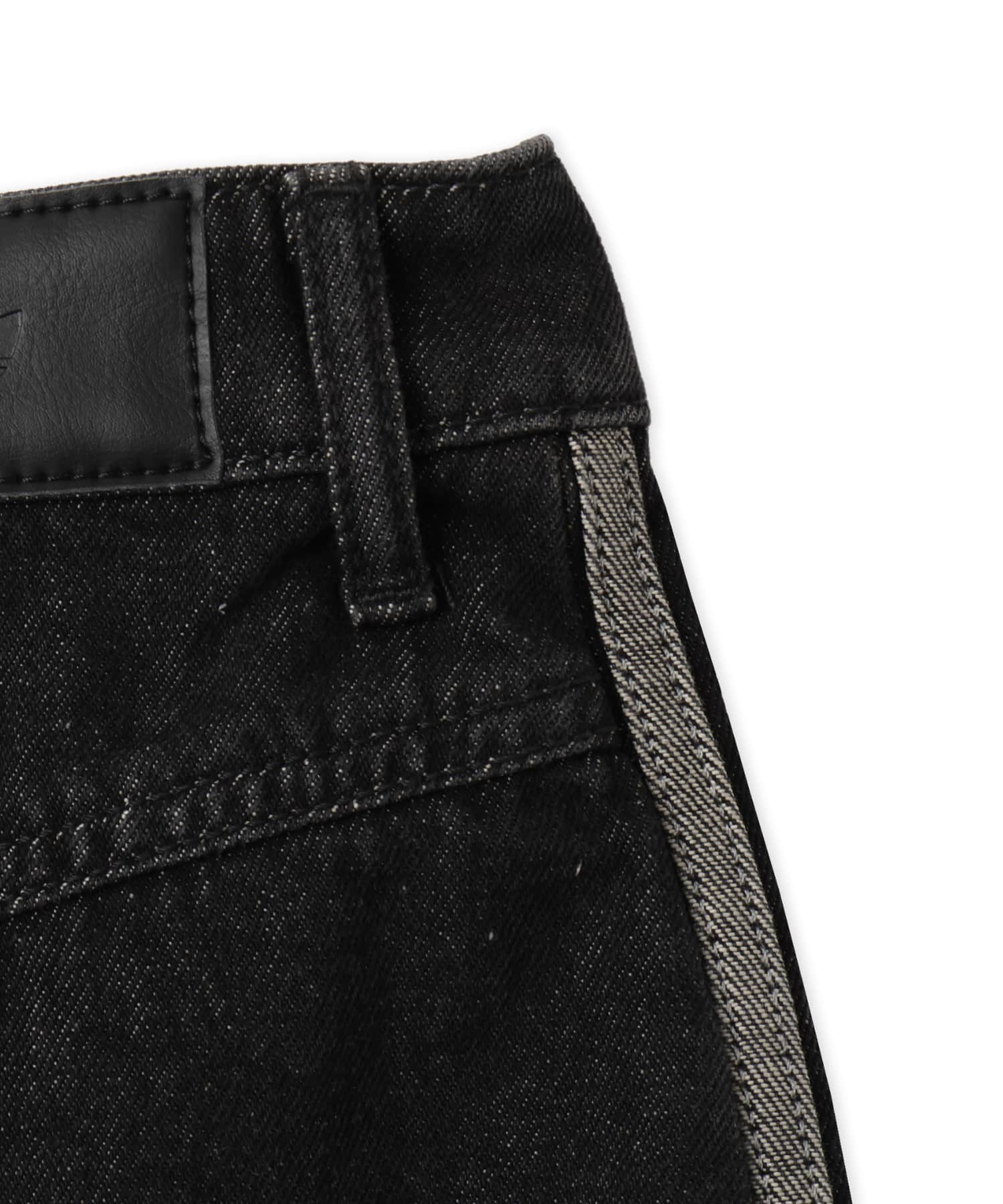 adidas 3 STRIPES MINI SKIRT DENIM トゥルーブラックデニムの画像