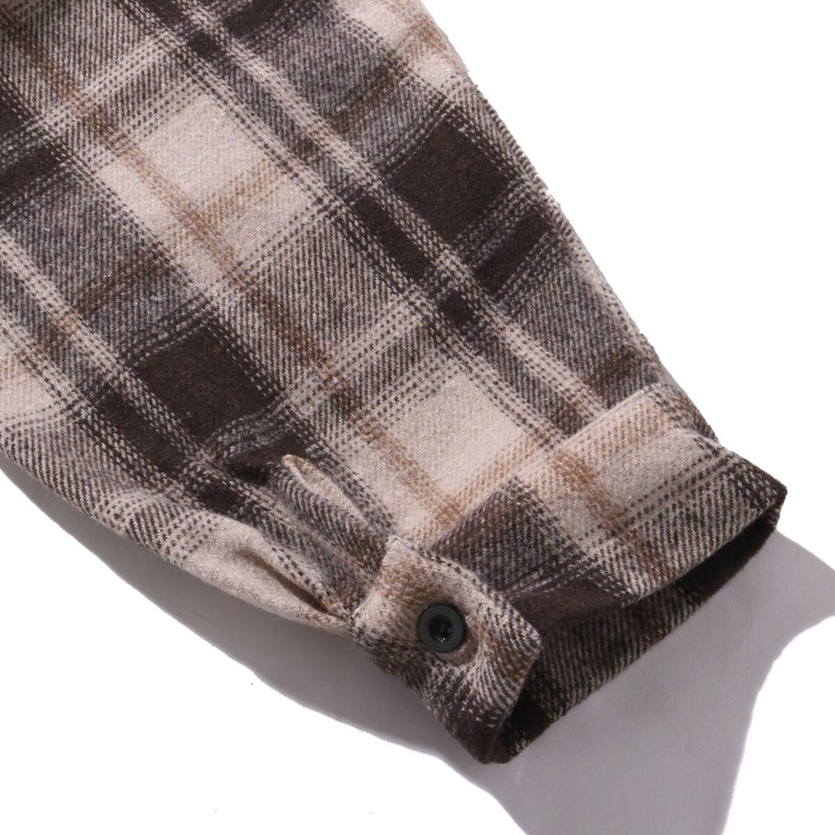 atmos pink 袖チェックダメージネックトップス TX GRYの画像