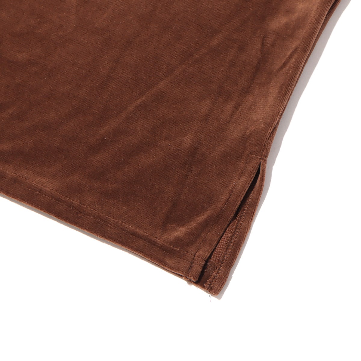 atmos pink ベロア ポロシャツ BROWNの画像