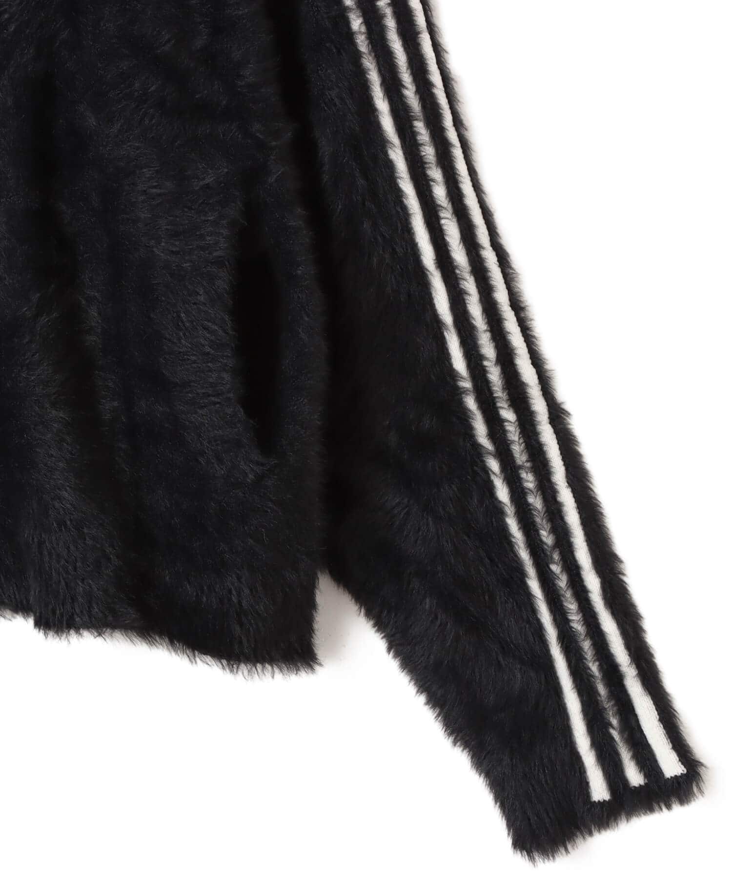 adidas FAUX MOHAIR CLASSIC TRACKTOP ブラック/オフホワイトの画像