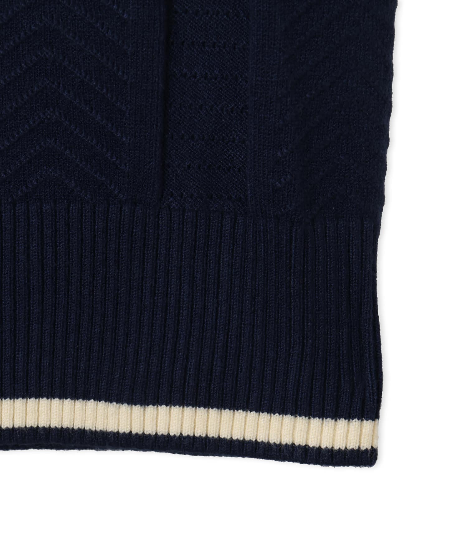 adidas CABLE KNIT CALI TEE POLO ナイトインディゴの画像