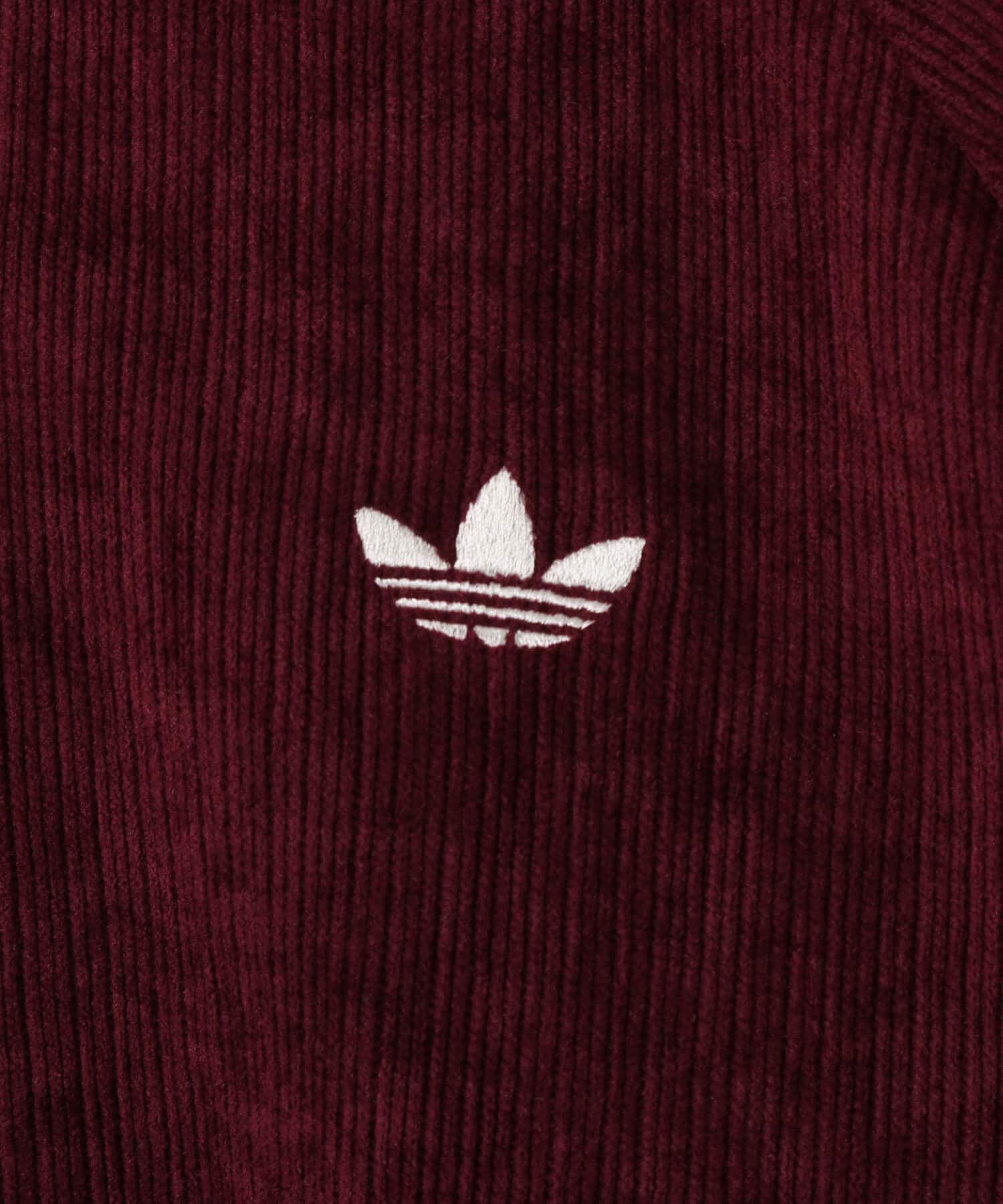 adidas VELOUR KNIT TRACK TOP  マルーンの画像