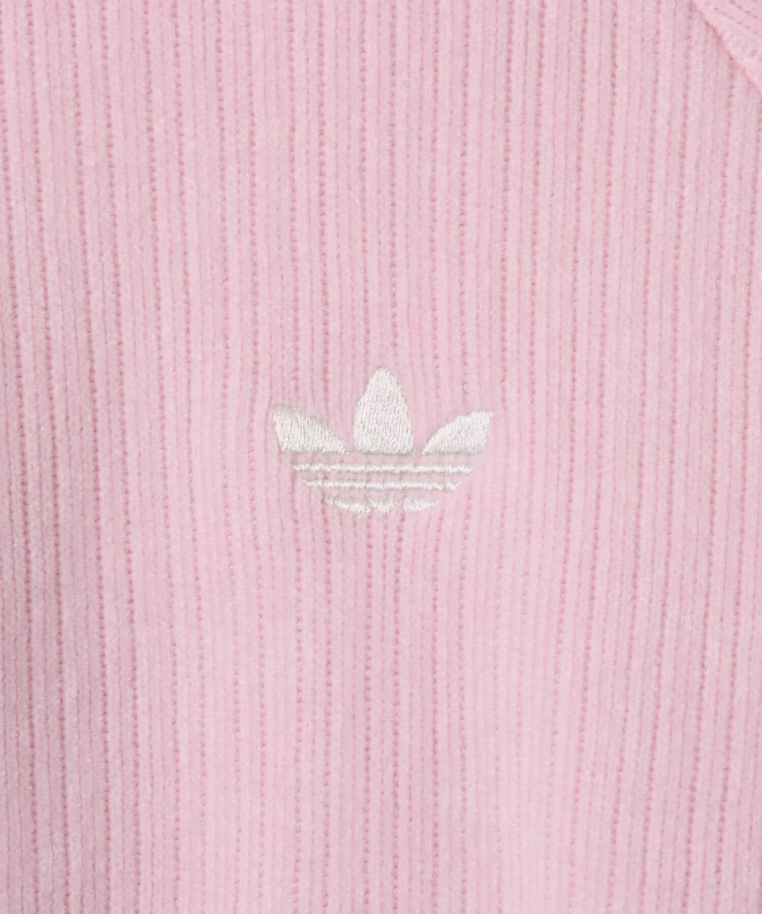 adidas VELOUR KNIT TRACK TOP  クリアピンクの画像