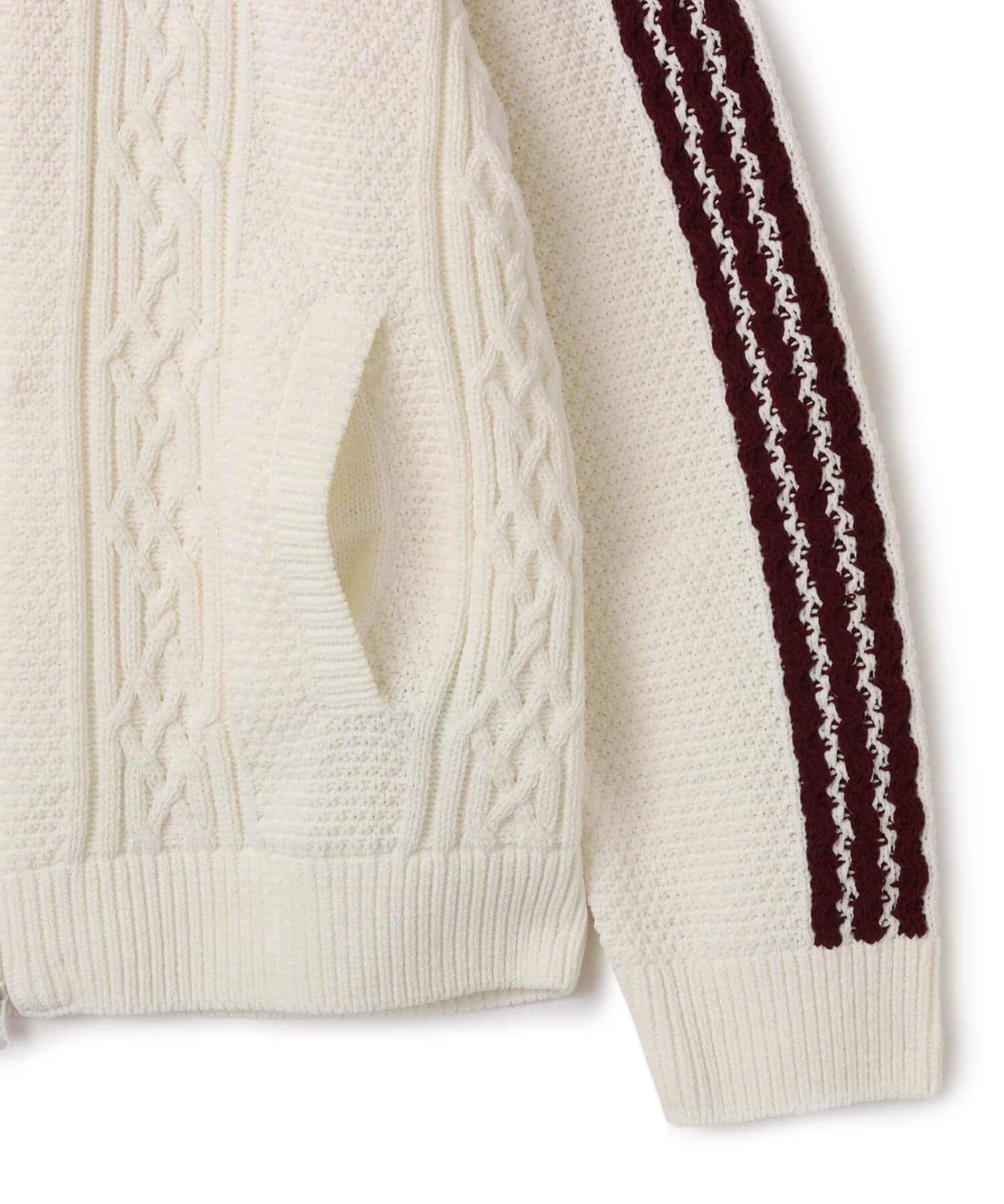 adidas ARCHIVE CUTLINE KNIT TRACK TOP オフホワイトの画像